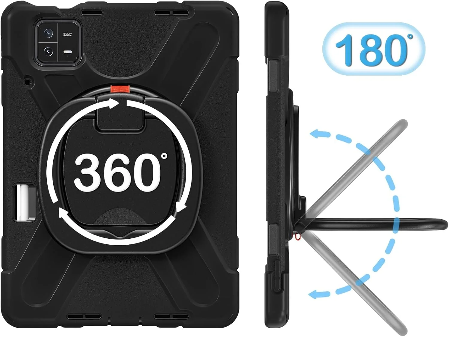کیف تبلت مناسب برای Xiaomi Pad 6/Pad 6 Pro 11 اینچ نسخه 2023، کیف TPU بادوام و ضد ضربه برای کودکان، پایه چند منظوره با قابلیت چرخش 360 درجه کیف تبلت مناسب برای Xiaomi Pad 6/Pad 6 Pro 11 اینچ نسخه 2023، کیف TPU بادوام و ضد ضربه برای کودکان، پایه چند منظوره با قابلیت چرخش 360 درجه