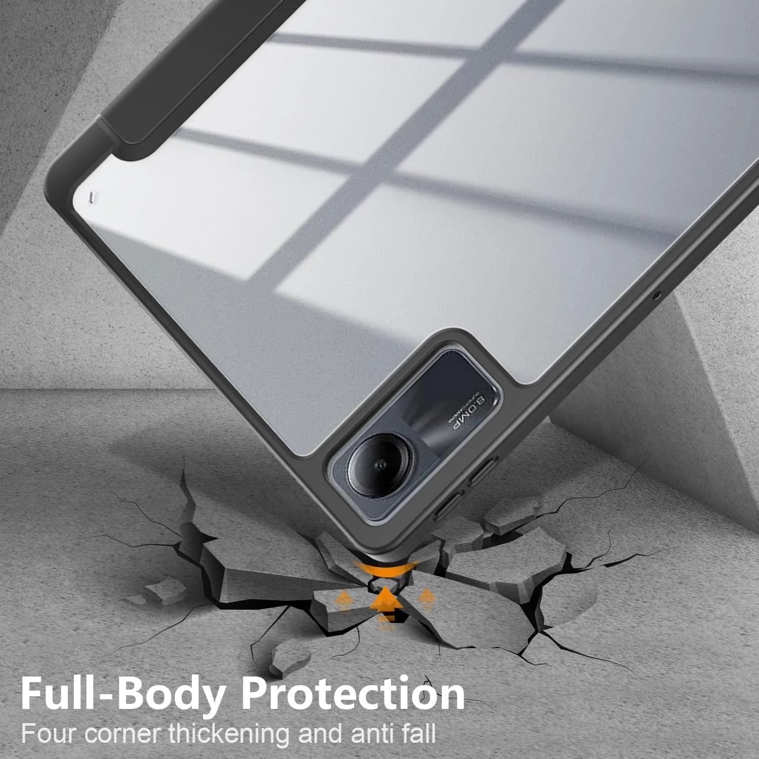 کاور محافظ تبلت 11 اینچی شیائومی Redmi Pad SE مدل Yiernuo، کاور محافظ فوق العاده نازک با پشت شفاف و عملکرد خواب/بیدار شدن خودکار، مشکی کاور محافظ تبلت 11 اینچی شیائومی Redmi Pad SE مدل Yiernuo، کاور محافظ فوق العاده نازک با پشت شفاف و عملکرد خواب/بیدار شدن خودکار، مشکی