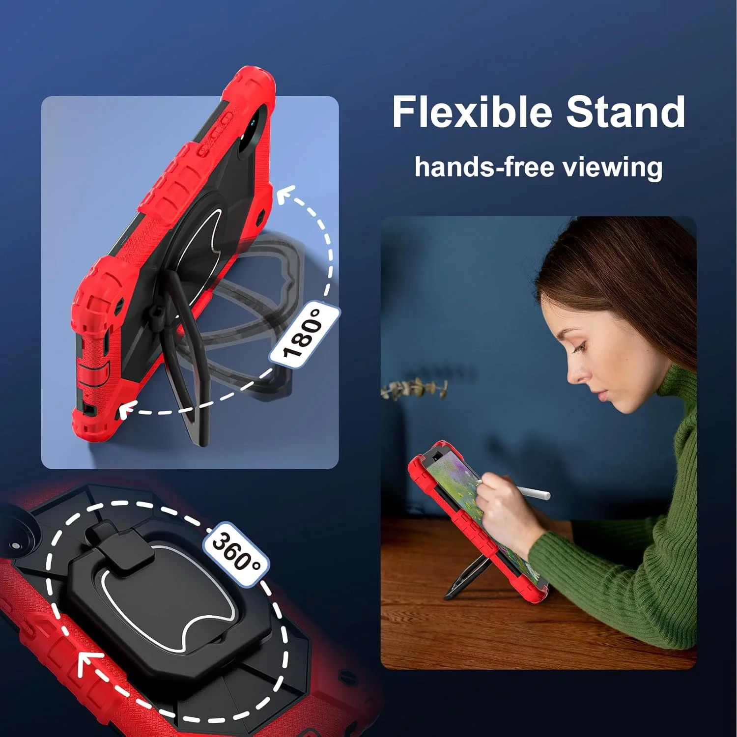 کیف تبلت رباتیک کودکانه nincyee برای Xiaomi Redmi Pad Pro 12.1" 2024، کاور سیلیکونی رنگین کمانی ضد ضربه 3 در 1 با نگهدارنده قلم، بند شانه و پایه تاشو با حلقه های چرخان کیف تبلت رباتیک کودکانه nincyee برای Xiaomi Redmi Pad Pro 12.1" 2024، کاور سیلیکونی رنگین کمانی ضد ضربه 3 در 1 با نگهدارنده قلم، بند شانه و پایه تاشو با حلقه های چرخان