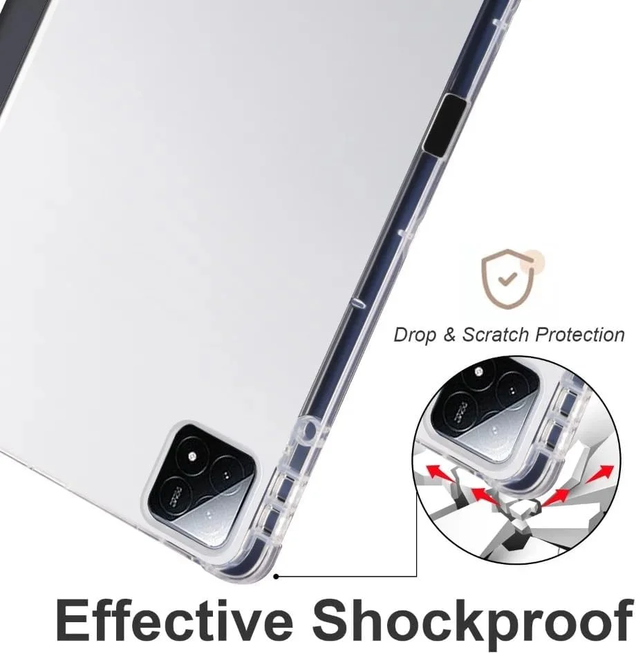 کاور تبلت Gruattreay سازگار با شیائومی پد 7 / پد 7 پرو 11.2 اینچ 2024، کاور محافظ باریک و ضد ضربه هوشمند با پشت شفاف و جای مداد، قابلیت بیدار/خواب خودکار (سبز تیره) کاور تبلت Gruattreay سازگار با شیائومی پد 7 / پد 7 پرو 11.2 اینچ 2024، کاور محافظ باریک و ضد ضربه هوشمند با پشت شفاف و جای مداد، قابلیت بیدار/خواب خودکار (سبز تیره)