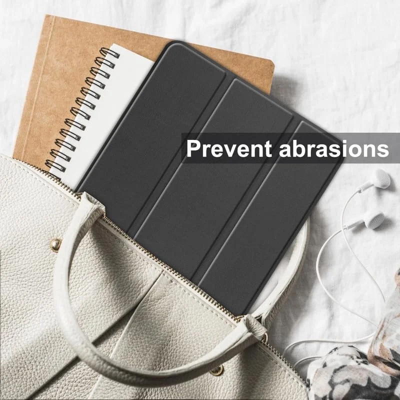 کاور تبلت نیکاکیو مناسب برای شیائومی پد 5 پرو 12.4 اینچ 2022، کاور سه لایه تبلت پد 5 پرو 12.4 اینچ با جای قلم، حالت خواب/بیدار خودکار، پشت TPU نرم، کاور محافظ سبک وزن، مشکی