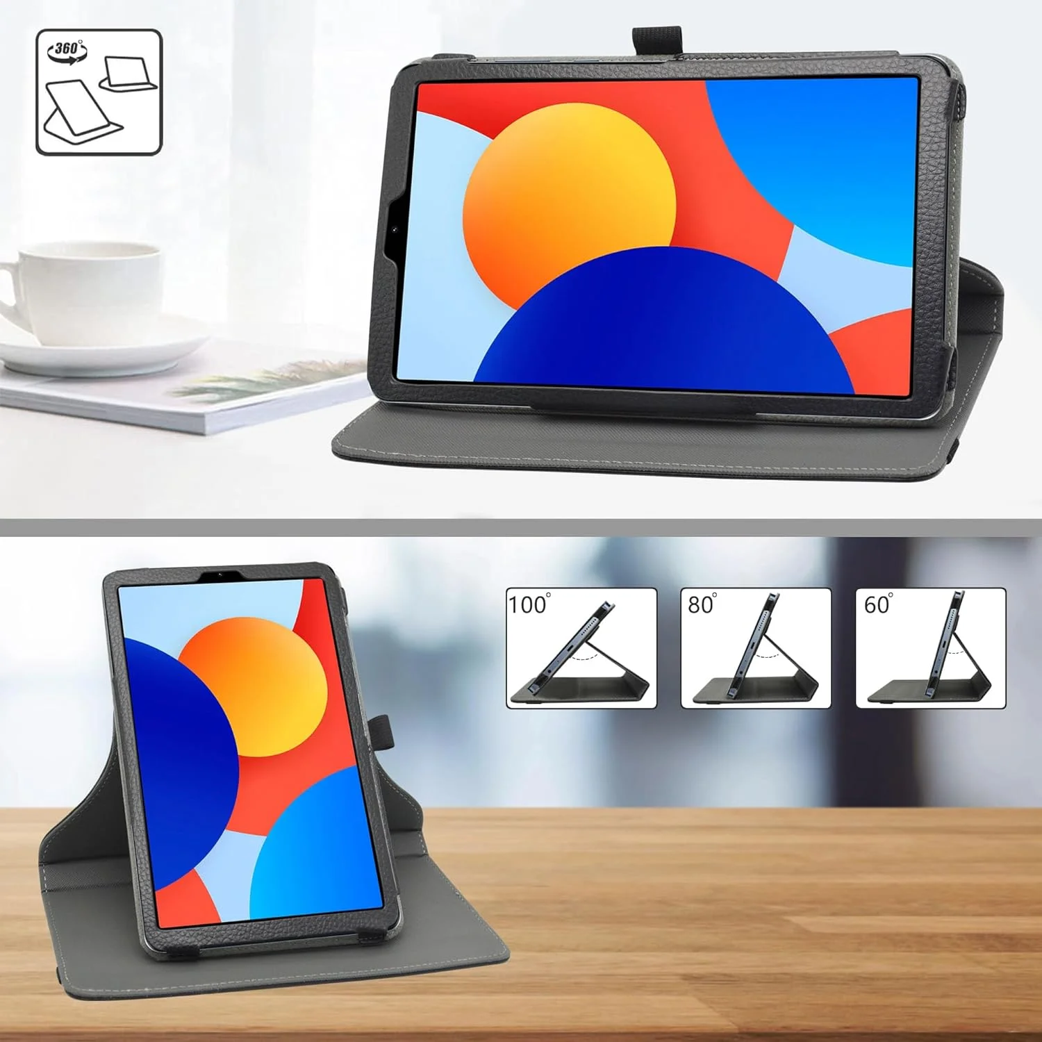 MAMA MOUTH Compatible with Xiaomi Redmi Pad SE Case,360 Degree Rotating With Premium PU Leather Sleeve Cover Case for Xiaomi Redmi Pad SE 8.7 Inch Tablet,Black MAMA MOUTH Compatible with Xiaomi Redmi Pad SE Case,360 Degree Rotating With Premium PU Leather Sleeve Cover Case for Xiaomi Redmi Pad SE 8.7 Inch Tablet,Black
