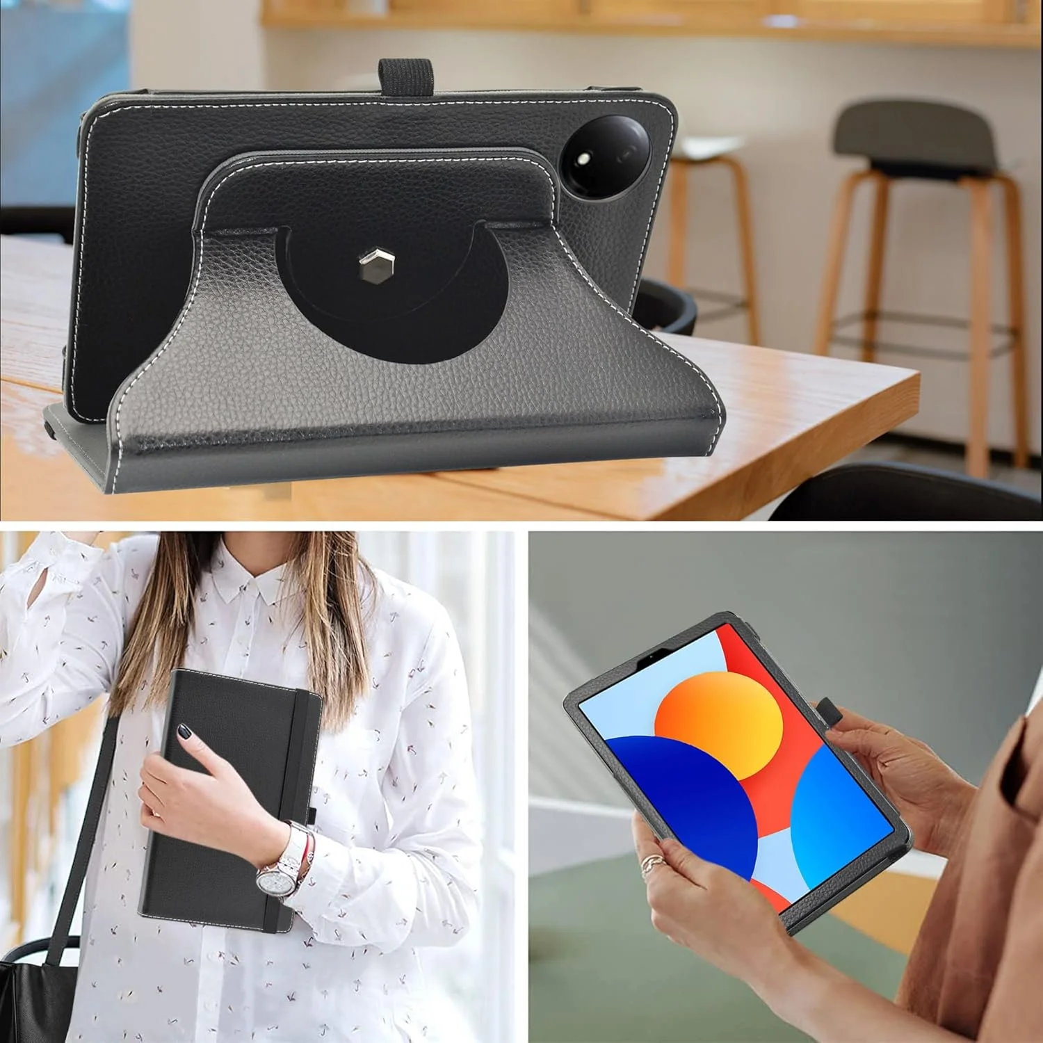 MAMA MOUTH Compatible with Xiaomi Redmi Pad SE Case,360 Degree Rotating With Premium PU Leather Sleeve Cover Case for Xiaomi Redmi Pad SE 8.7 Inch Tablet,Black MAMA MOUTH Compatible with Xiaomi Redmi Pad SE Case,360 Degree Rotating With Premium PU Leather Sleeve Cover Case for Xiaomi Redmi Pad SE 8.7 Inch Tablet,Black