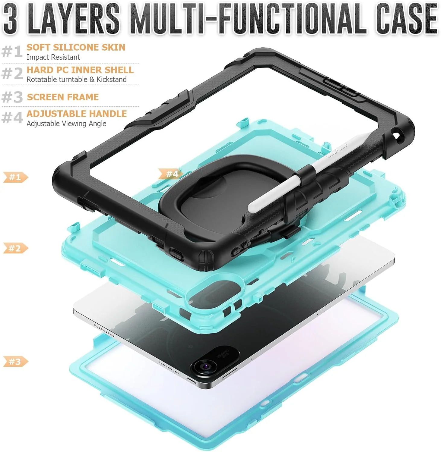 کاور تبلت Gruattreay برای شیائومی Redmi Pad 2 11 اینچی 2025، با استند چرخان 360 درجه، دسته تاشو، محافظت سنگین و کامل در برابر ضربه به همراه بند شانه (آبی) کاور تبلت Gruattreay برای شیائومی Redmi Pad 2 11 اینچی 2025، با استند چرخان 360 درجه، دسته تاشو، محافظت سنگین و کامل در برابر ضربه به همراه بند شانه (آبی)