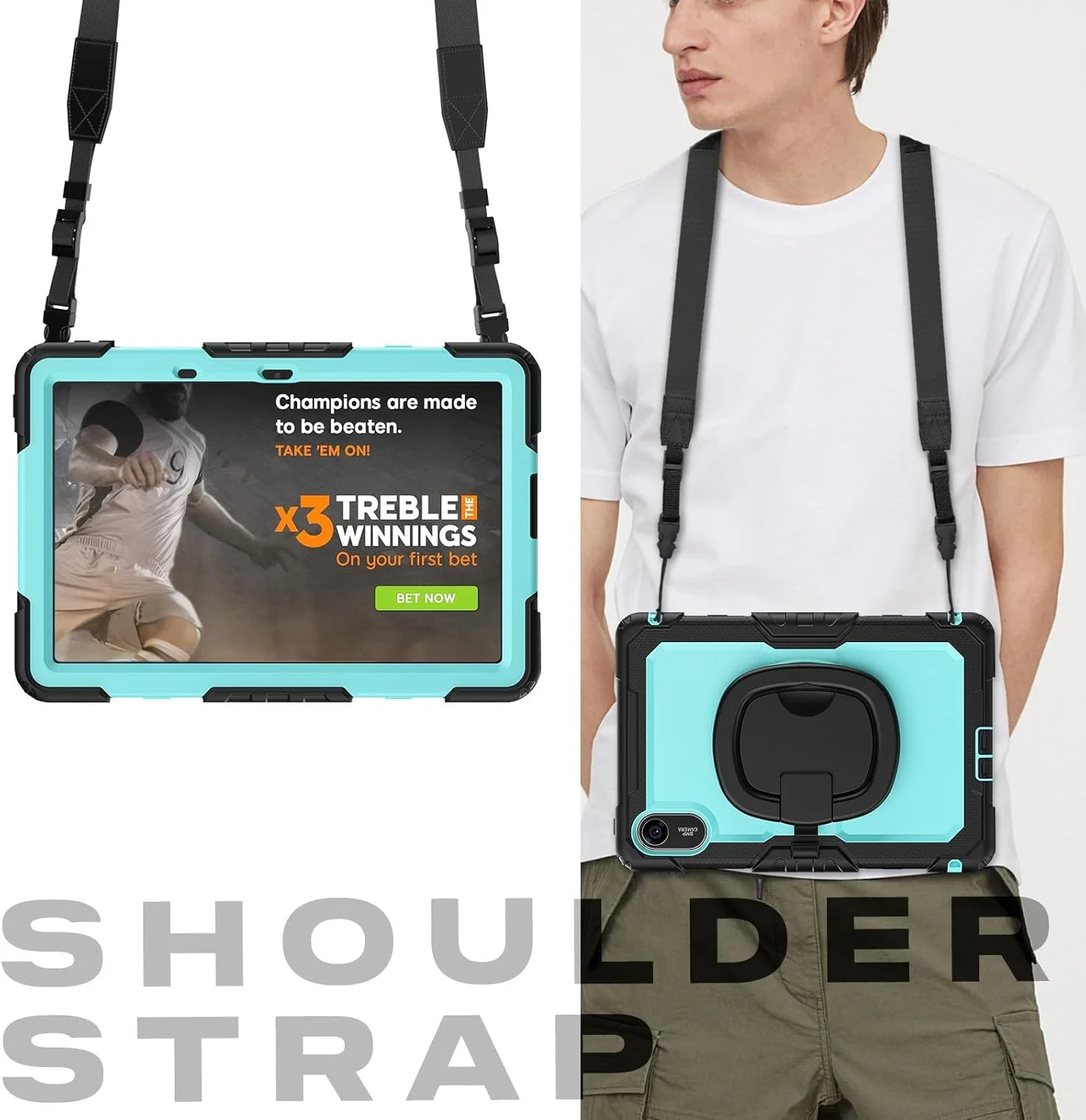 کاور تبلت Gruattreay برای شیائومی Redmi Pad 2 11 اینچی 2025، با استند چرخان 360 درجه، دسته تاشو، محافظت سنگین و کامل در برابر ضربه به همراه بند شانه (آبی) کاور تبلت Gruattreay برای شیائومی Redmi Pad 2 11 اینچی 2025، با استند چرخان 360 درجه، دسته تاشو، محافظت سنگین و کامل در برابر ضربه به همراه بند شانه (آبی)