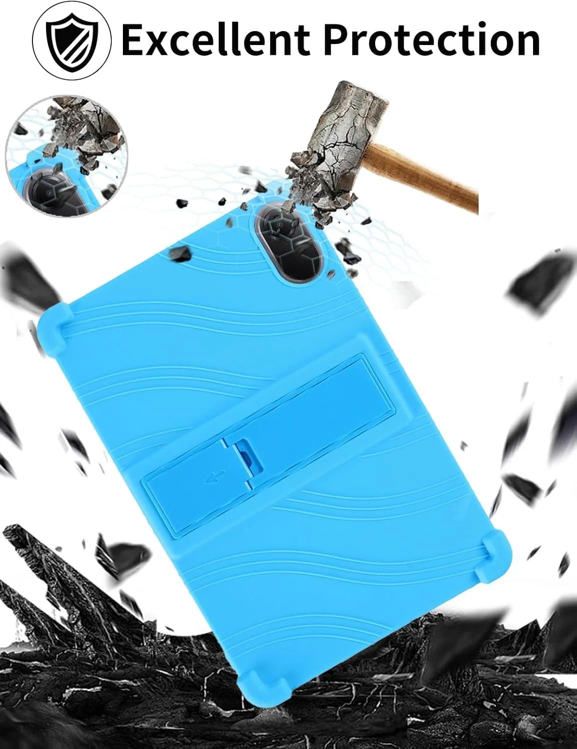 کاور سیلیکونی Toergy برای تبلت شیائومی Redmi Pad 2، برش دقیق، سازگار با شارژ، ضد ضربه و ضد خش، تنظیم چند زاویه، حس خوشایند در دست، آبی روشن کاور سیلیکونی Toergy برای تبلت شیائومی Redmi Pad 2، برش دقیق، سازگار با شارژ، ضد ضربه و ضد خش، تنظیم چند زاویه، حس خوشایند در دست، آبی روشن