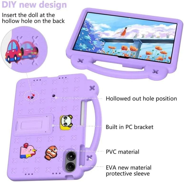 کاور محافظ کیوت Gruattreay سازگار با تبلت 12.1 اینچی Xiaomi Poco Pad، کاور ضد ضربه تبلت با دسته حمل، استند قابل تنظیم و جای قلم، کاور محافظ EVA+PC مناسب کودکان (آبی) کاور محافظ کیوت Gruattreay سازگار با تبلت 12.1 اینچی Xiaomi Poco Pad، کاور ضد ضربه تبلت با دسته حمل، استند قابل تنظیم و جای قلم، کاور محافظ EVA+PC مناسب کودکان (آبی)