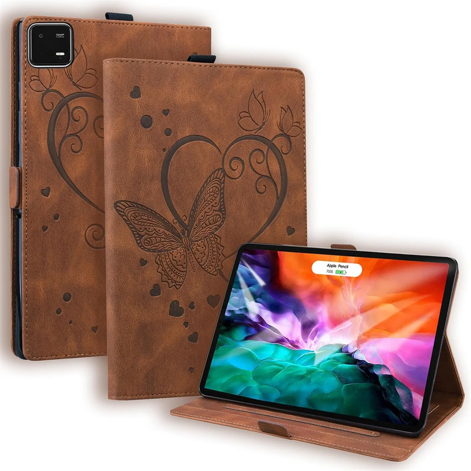SLLMYYX Tablet Case Compatible with Xiaomi Pad 6/Pad 6 Pro 11.0 inch 2023 Released, Love Butterfly PU Leather Folio Stand Smart Cover (Brown) SLLMYYX Tablet Case Compatible with Xiaomi Pad 6/Pad 6 Pro 11.0 inch 2023 Released, Love Butterfly PU Leather Folio Stand Smart Cover (Brown)