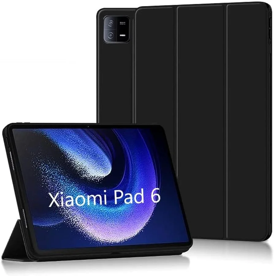 کاور محافظ Muzz برای شیائومی Mi Pad 6، کاور تاشو برای شیائومی Mi Pad 6 11 اینچ، پشتیبانی از حالت خواب و بیدار شدن خودکار - مشکی (Xiaomi Pad 6) کاور محافظ Muzz برای شیائومی Mi Pad 6، کاور تاشو برای شیائومی Mi Pad 6 11 اینچ، پشتیبانی از حالت خواب و بیدار شدن خودکار - مشکی (Xiaomi Pad 6)