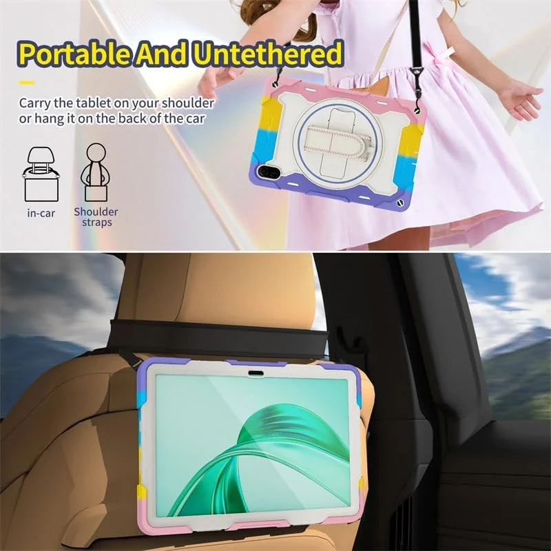 کاور تبلت کودکانه Gruattreay سازگار با شیائومی Redmi Pad 2 11 اینچ 2025، دارای پایه چند زاویه ای + بند دستی چرخان 360 درجه، کاور تبلت ضد ضربه 3 در 1 به همراه بند شانه (صورتی رنگارنگ) کاور تبلت کودکانه Gruattreay سازگار با شیائومی Redmi Pad 2 11 اینچ 2025، دارای پایه چند زاویه ای + بند دستی چرخان 360 درجه، کاور تبلت ضد ضربه 3 در 1 به همراه بند شانه (صورتی رنگارنگ)