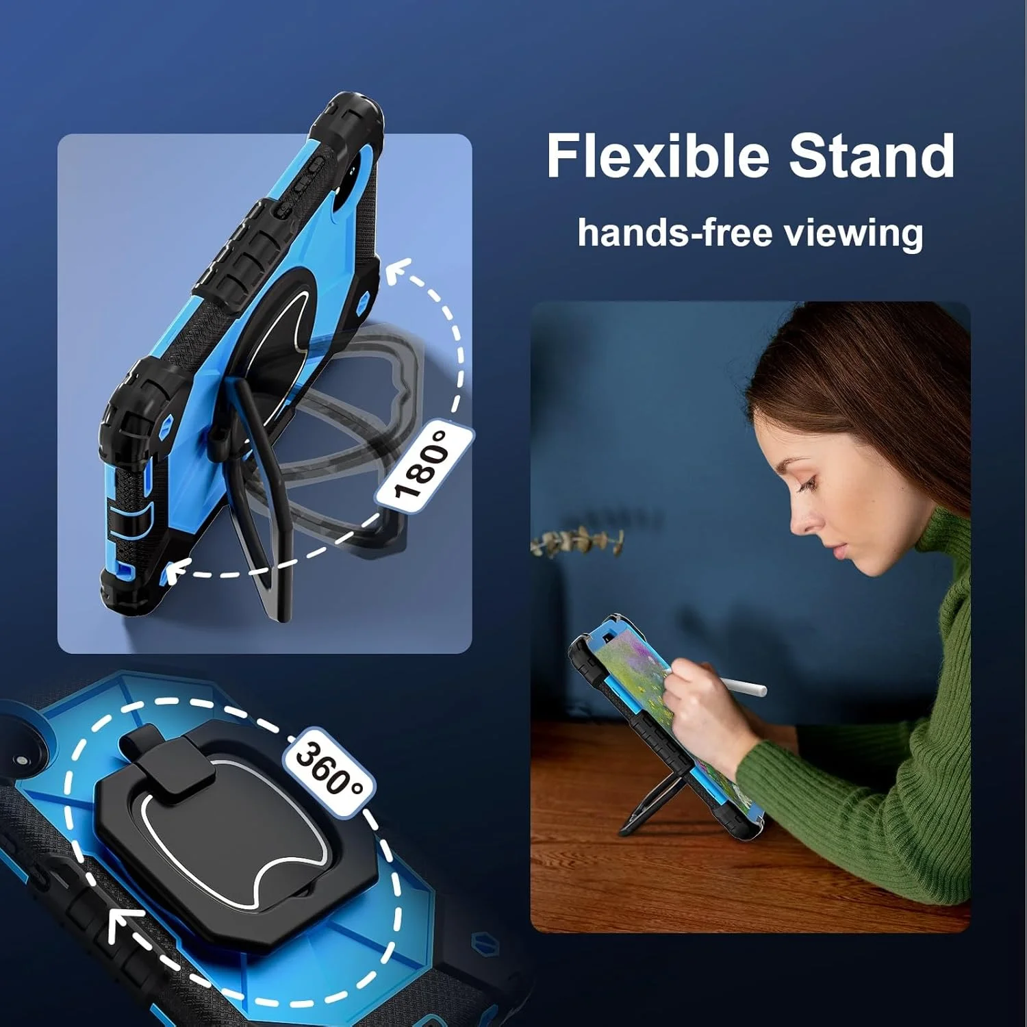 Travel with Tablet Case Compatible with Xiaomi Redmi Pad SE 8.7/Redmi Pad SE 4G 2024 Release, Rugged Shockproof Case, Protective Case with 360° Rotatable Stand + Wrist Strap + Travel with Tablet Case Compatible with Xiaomi Redmi Pad SE 8.7/Redmi Pad SE 4G 2024 Release, Rugged Shockproof Case, Protective Case with 360° Rotatable Stand + Wrist Strap +