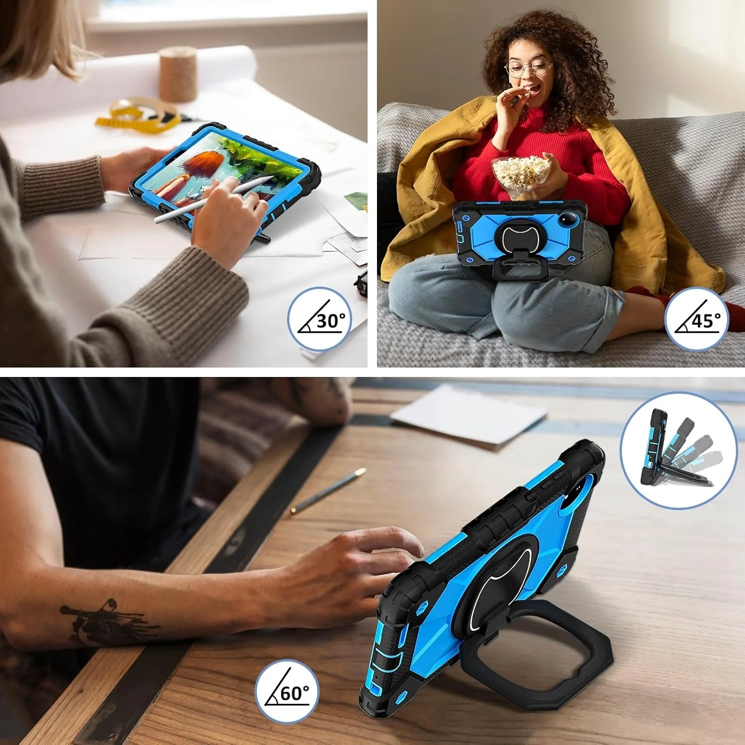 Travel with Tablet Case Compatible with Xiaomi Redmi Pad SE 8.7/Redmi Pad SE 4G 2024 Release, Rugged Shockproof Case, Protective Case with 360° Rotatable Stand + Wrist Strap + Travel with Tablet Case Compatible with Xiaomi Redmi Pad SE 8.7/Redmi Pad SE 4G 2024 Release, Rugged Shockproof Case, Protective Case with 360° Rotatable Stand + Wrist Strap +