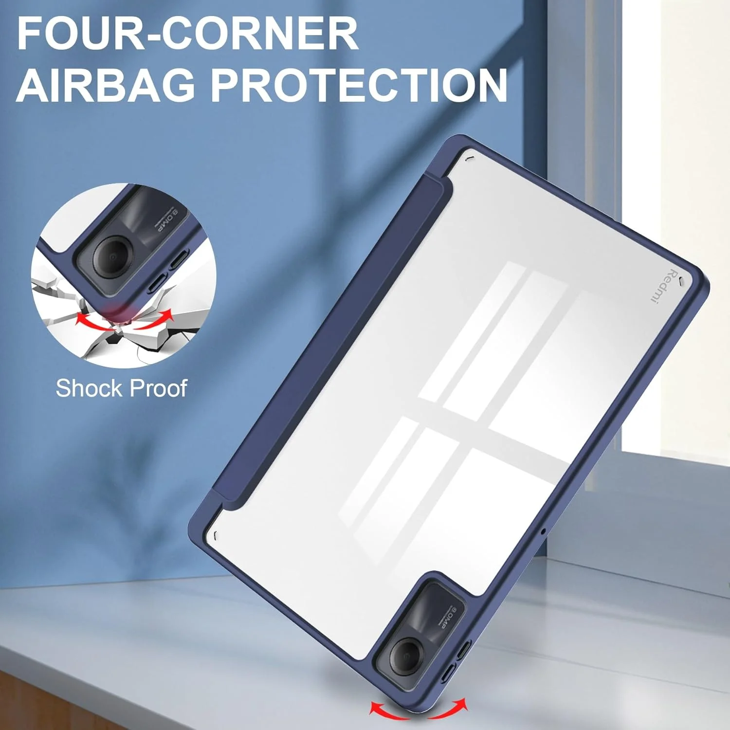 Tablet Travel Slim Case Compatible with Xiaomi Redmi Pad SE 11 Inch 2023 Case with Clear Back and Shockproof TPU Frame Cover, Support Sleep/Wake Tablet Travel Slim Case Compatible with Xiaomi Redmi Pad SE 11 Inch 2023 Case with Clear Back and Shockproof TPU Frame Cover, Support Sleep/Wake