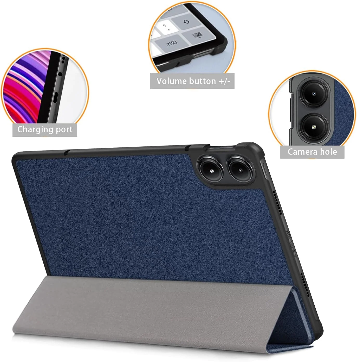 کیف تبلت TOPCASE برای تبلت شیائومی Redmi Pad Pro سایز 12.1 اینچ / تبلت شیائومی Poco Pad 2024 سایز 12.1 اینچ، کیف محافظ باریک با عملکرد خواب/بیدار خودکار و استند، آبی تیره کیف تبلت TOPCASE برای تبلت شیائومی Redmi Pad Pro سایز 12.1 اینچ / تبلت شیائومی Poco Pad 2024 سایز 12.1 اینچ، کیف محافظ باریک با عملکرد خواب/بیدار خودکار و استند، آبی تیره