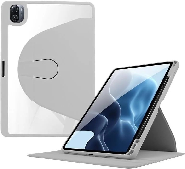کیف تبلت مسافرتی سازگار با شیائومی ردمی پد 10.61 اینچ عرضه شده در سال 2022، پایه چرخان 360 درجه سازگار با تبلت هوشمند، پوشش پشتی سخت PC، کیف باریک، پوسته سخت