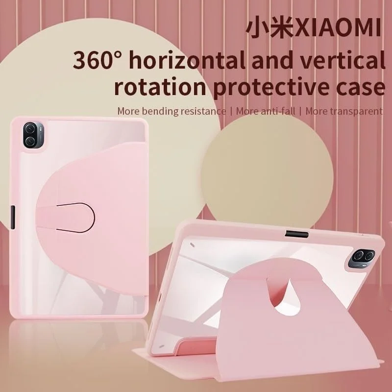 کیف تبلت مسافرتی سازگار با شیائومی ردمی پد 10.61 اینچ عرضه شده در سال 2022، پایه چرخان 360 درجه سازگار با تبلت هوشمند، پوشش پشتی سخت PC، کیف باریک، پوسته سخت