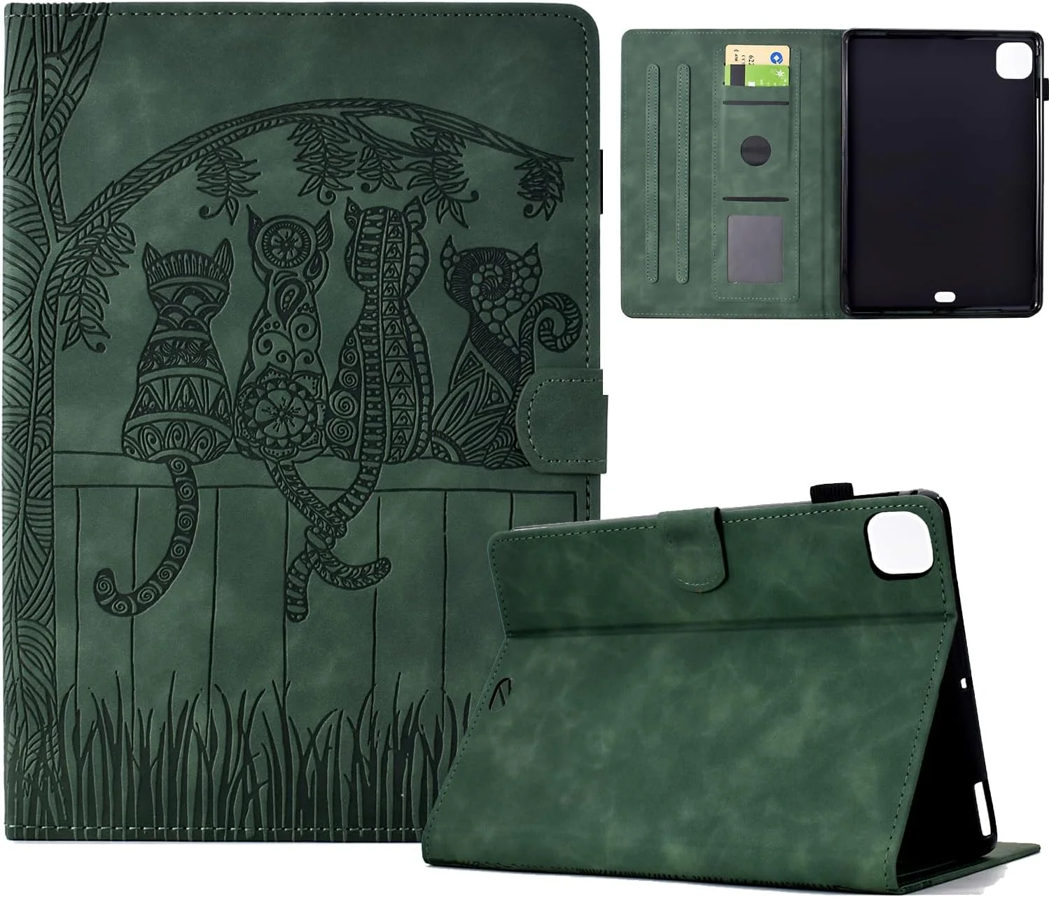 کیف تبلت TEDTIKJT برای شیائومی پد 7/7 پرو 11.2 اینچ 2024، کیف محافظ چرمی PU با قابلیت تنظیم زاویه، طرح 4 گربه، کیف محافظ با جای کارت، کاور تاشو برای شیائومی پد 7، سبز کیف تبلت TEDTIKJT برای شیائومی پد 7/7 پرو 11.2 اینچ 2024، کیف محافظ چرمی PU با قابلیت تنظیم زاویه، طرح 4 گربه، کیف محافظ با جای کارت، کاور تاشو برای شیائومی پد 7، سبز