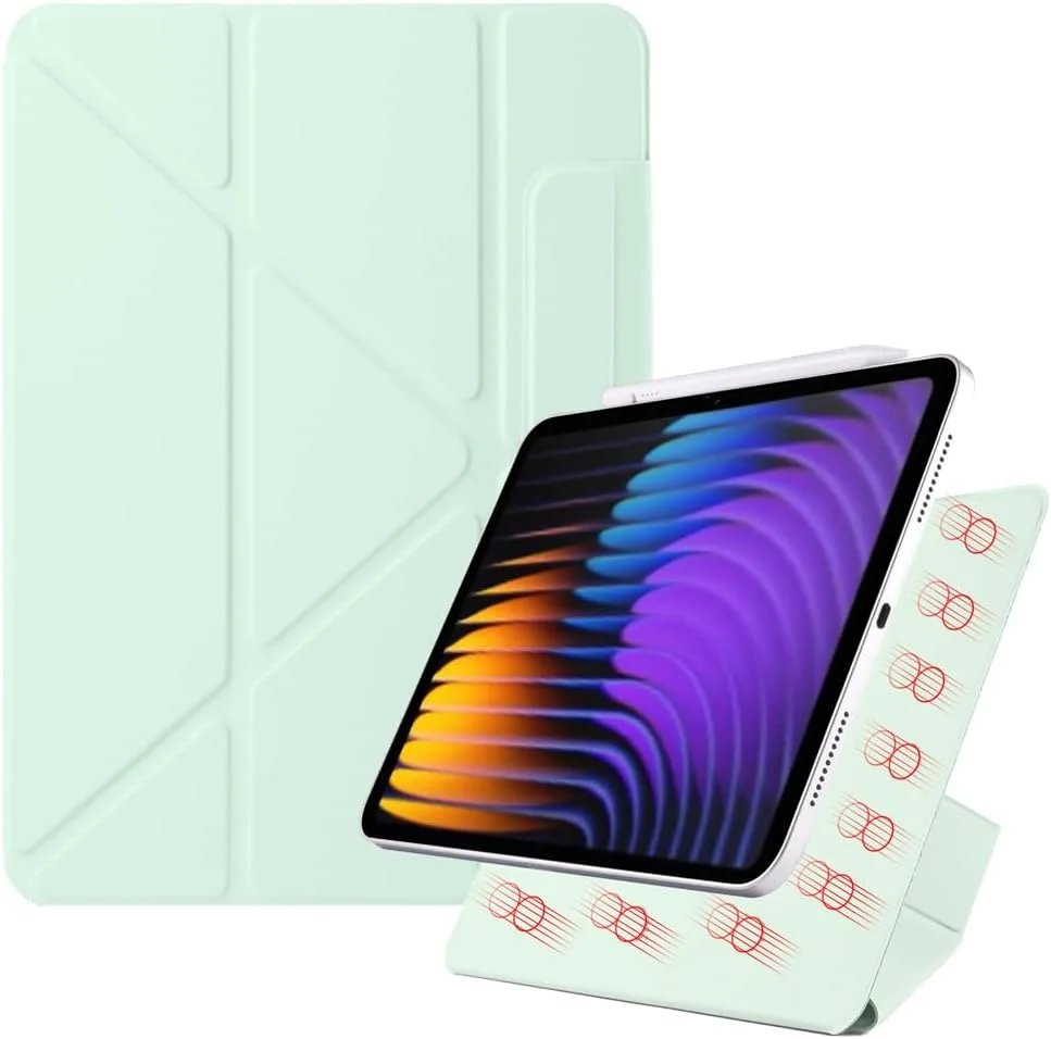 کیف تبلت مغناطیسی جداشدنی برای شیائومی پد 7 11.2 اینچ / شیائومی پد 7 پرو 11.2 اینچ، پایه تاشو افقی/عمودی، بست مغناطیسی، باریک (نعنایی) کیف تبلت مغناطیسی جداشدنی برای شیائومی پد 7 11.2 اینچ / شیائومی پد 7 پرو 11.2 اینچ، پایه تاشو افقی/عمودی، بست مغناطیسی، باریک (نعنایی)