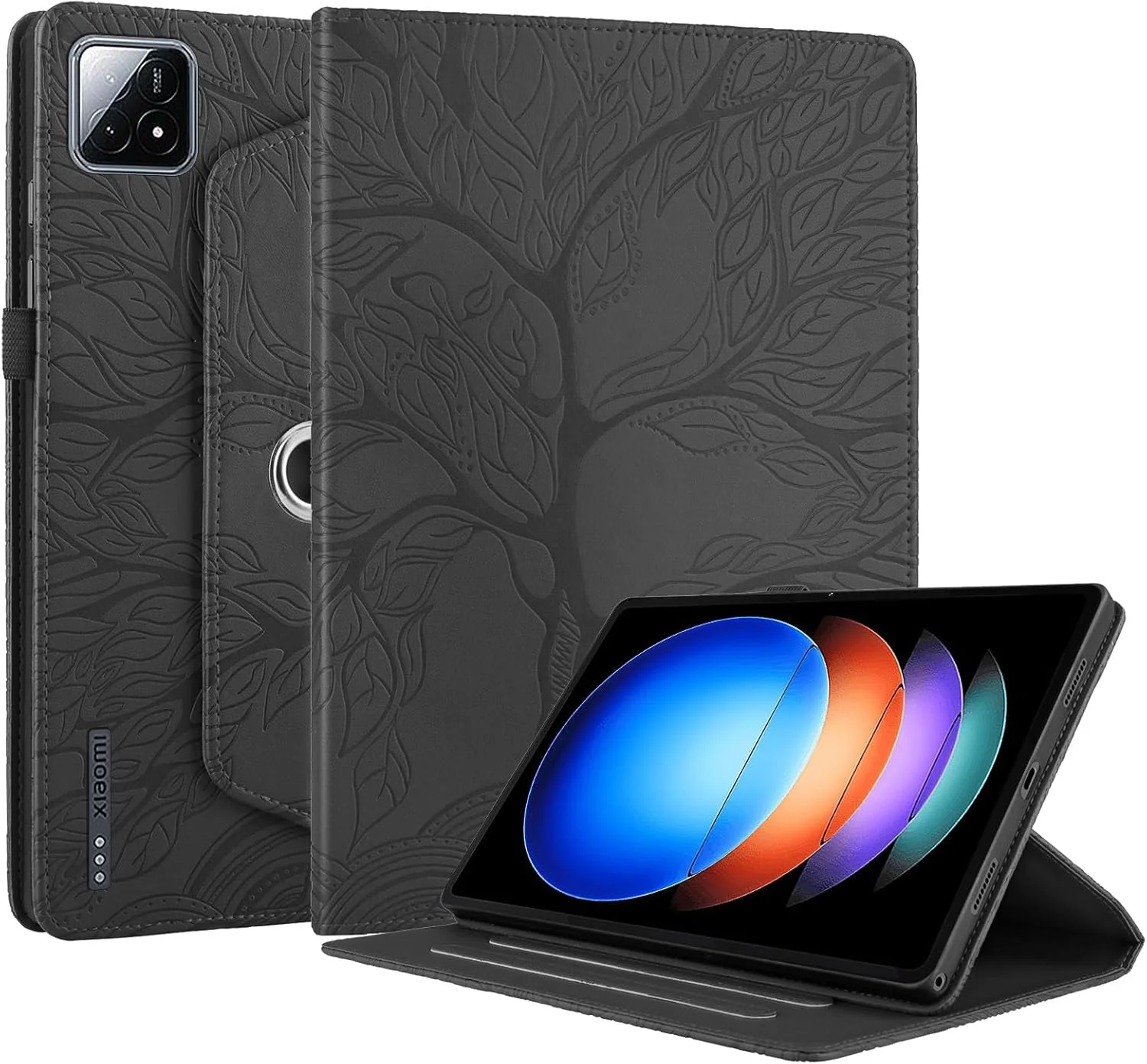 کیف تبلت چرخان 360 درجه SLLMYYX سازگار با شیائومی پد 6S Pro 12.4 اینچ مدل 2024، کاور استند باریک طرح درخت زندگی (مشکی) کیف تبلت چرخان 360 درجه SLLMYYX سازگار با شیائومی پد 6S Pro 12.4 اینچ مدل 2024، کاور استند باریک طرح درخت زندگی (مشکی)