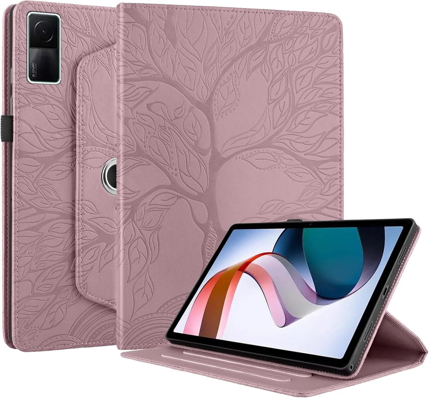 کیف تبلت چرخان 360 درجه SLLMYYX سازگار با شیائومی ردمی پد SE 11.0 اینچ مدل 2023، کاور استند باریک طرح درخت زندگی (رزگلد) کیف تبلت چرخان 360 درجه SLLMYYX سازگار با شیائومی ردمی پد SE 11.0 اینچ مدل 2023، کاور استند باریک طرح درخت زندگی (رزگلد)