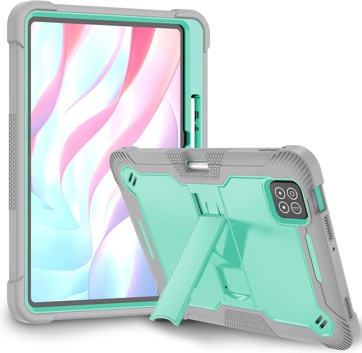 کاور تبلت Gruattreay سازگار با شیائومی پد 7 پرو 11.2 اینچی/کاور Mi Pad 7 با پایه داخلی، محافظ مقاوم در برابر ضربه و ضد ضربه با نگهدارنده مداد (سبز نعنایی + خاکستری) کاور تبلت Gruattreay سازگار با شیائومی پد 7 پرو 11.2 اینچی/کاور Mi Pad 7 با پایه داخلی، محافظ مقاوم در برابر ضربه و ضد ضربه با نگهدارنده مداد (سبز نعنایی + خاکستری)