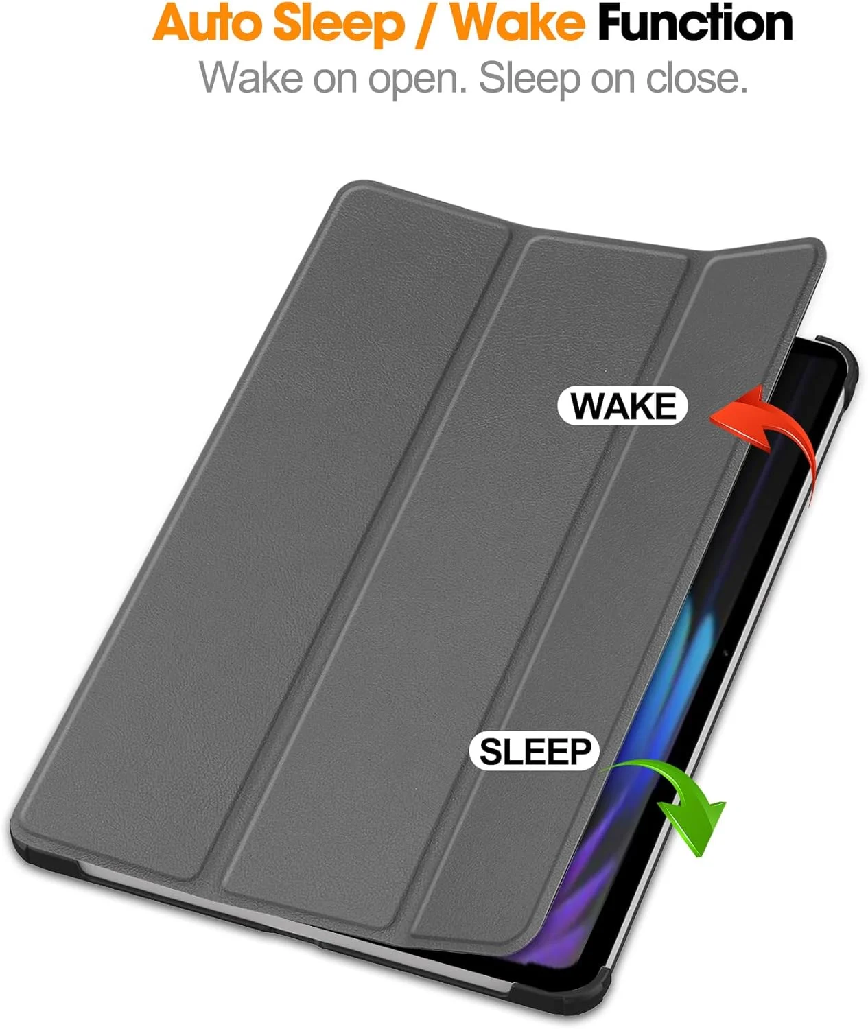 کاور Gruattreay سازگار با تبلت 11.2 اینچی Xiaomi Pad 7، کاور سبک وزن سه تایی چرمی PU، محافظ ضد ضربه برای Mi Pad 7 با قابلیت بیدار/خواب خودکار (خاکستری)