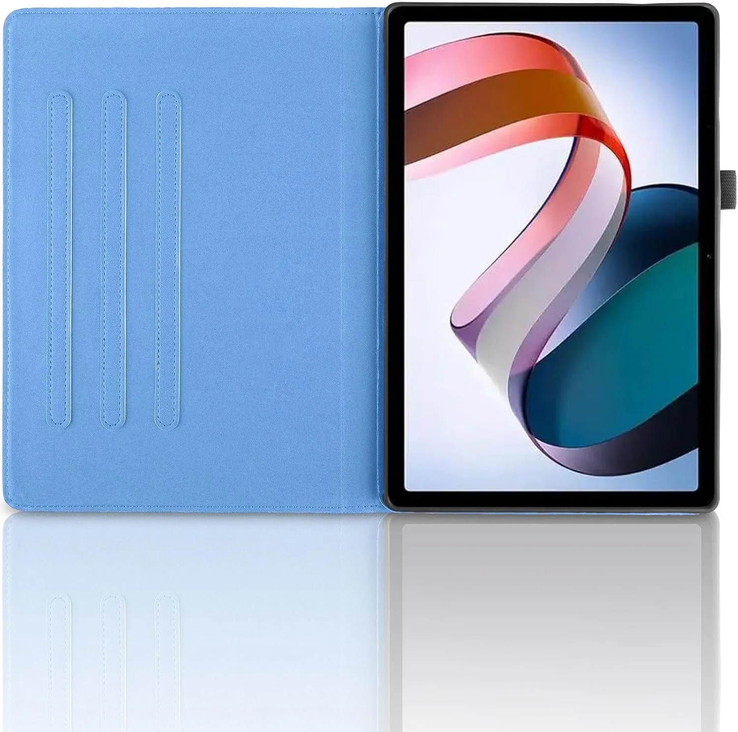 کیف تبلت چرخان 360 درجه SLLMYYX سازگار با شیائومی ردمی پد 10.6 اینچی عرضه شده در سال 2022، کاور باریک و تاشو طرح درخت زندگی (آبی)