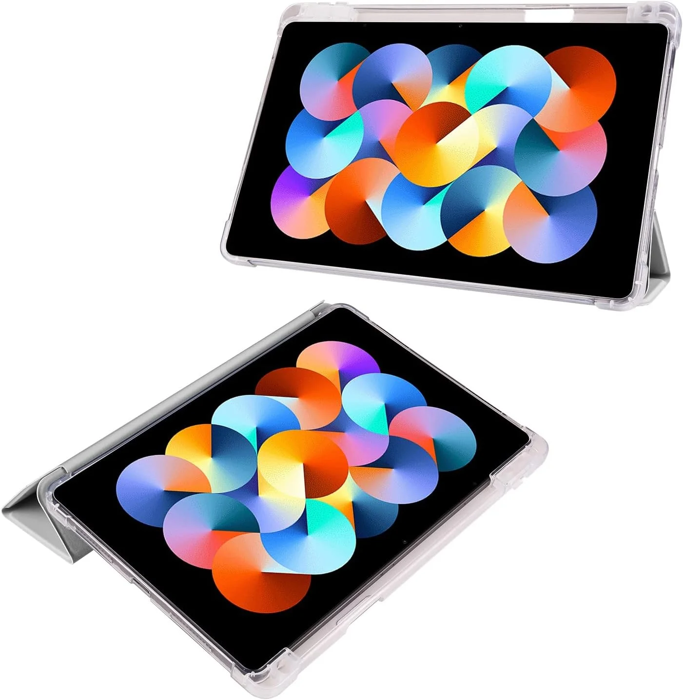 کیف تبلت مسافرتی سازگار با شیائومی ردمی پد 10.61 اینچ (عرضه شده در سال 2022)، کاور باریک، سبک وزن، محافظ، کاور هوشمند، ضد ضربه با پشت شفاف و جای مداد، طرح Dream