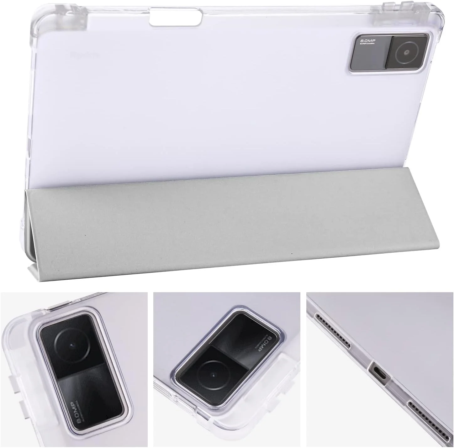 کیف تبلت مسافرتی سازگار با شیائومی ردمی پد 10.61 اینچ (عرضه شده در سال 2022)، کاور باریک، سبک وزن، محافظ، کاور هوشمند، ضد ضربه با پشت شفاف و جای مداد، طرح Dream