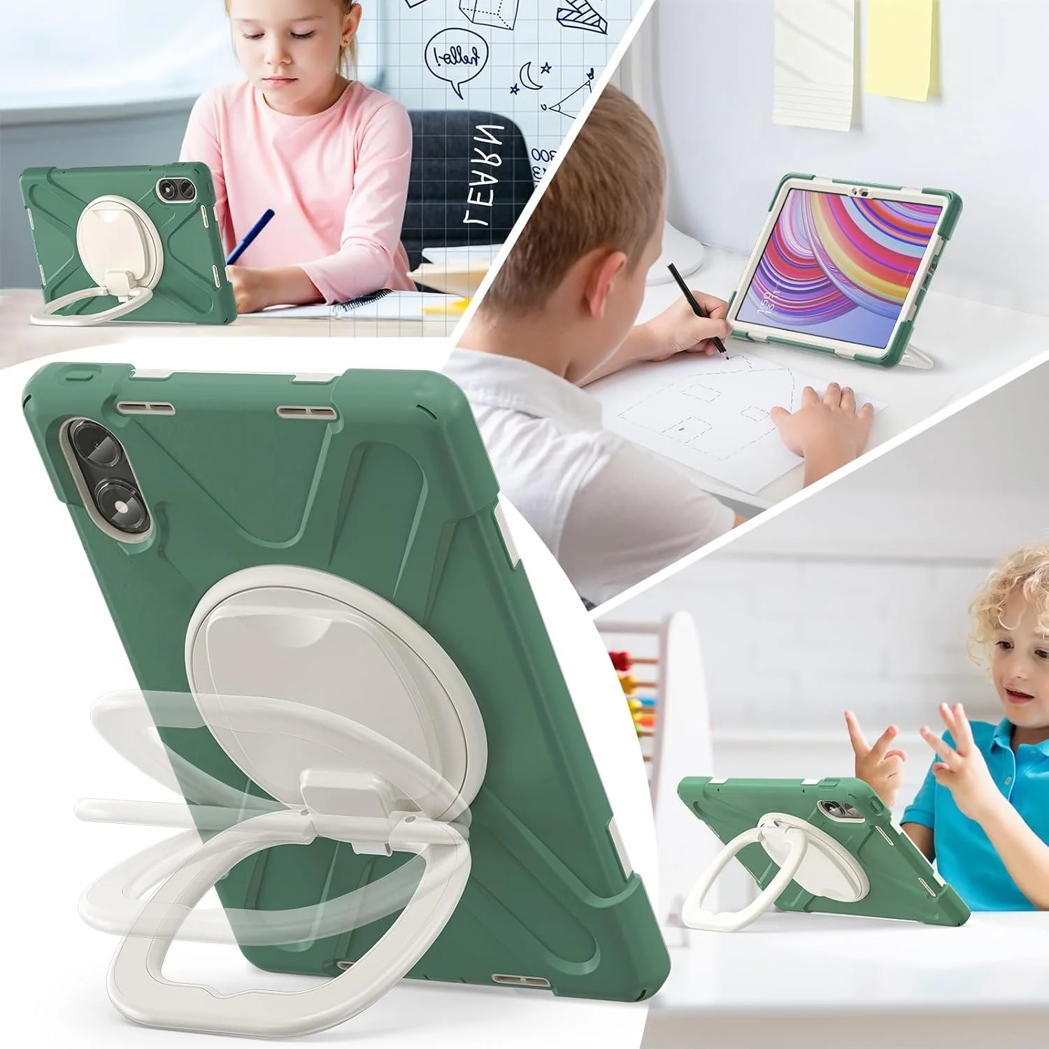 کاور محافظ تبلت سازگار با تبلت شیائومی Redmi Pad Pro 12.1 اینچ / Poco Pad 12.1 اینچ، قاب محافظ بادوام و ضد ضربه با پایه و بند شانه کاور محافظ تبلت سازگار با تبلت شیائومی Redmi Pad Pro 12.1 اینچ / Poco Pad 12.1 اینچ، قاب محافظ بادوام و ضد ضربه با پایه و بند شانه