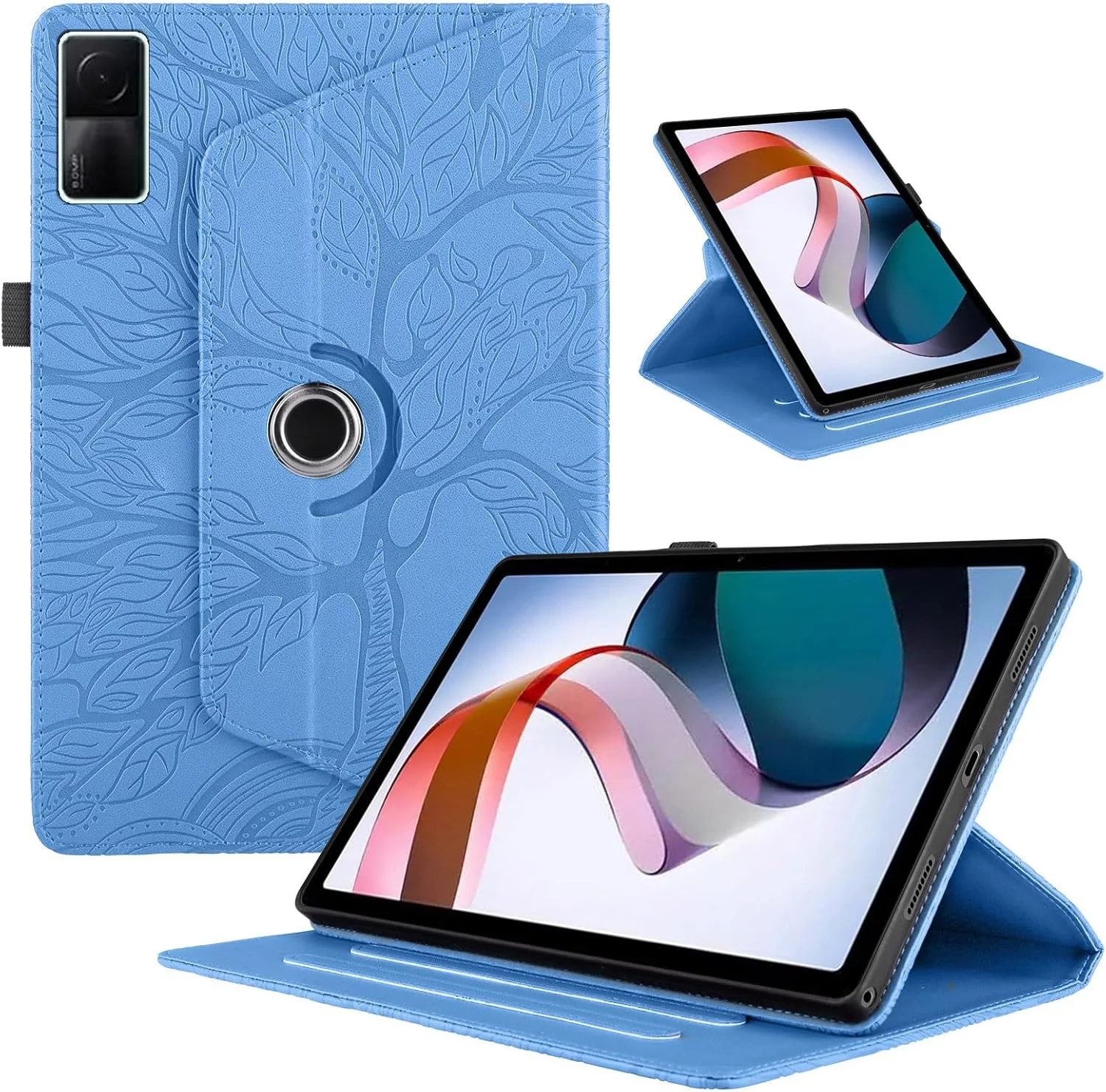 کیف تبلت چرخان 360 درجه SLLMYYX سازگار با شیائومی ردمی پد 10.6 اینچی مدل 2022، کاور باریک طرح درخت زندگی (آبی) کیف تبلت چرخان 360 درجه SLLMYYX سازگار با شیائومی ردمی پد 10.6 اینچی مدل 2022، کاور باریک طرح درخت زندگی (آبی)