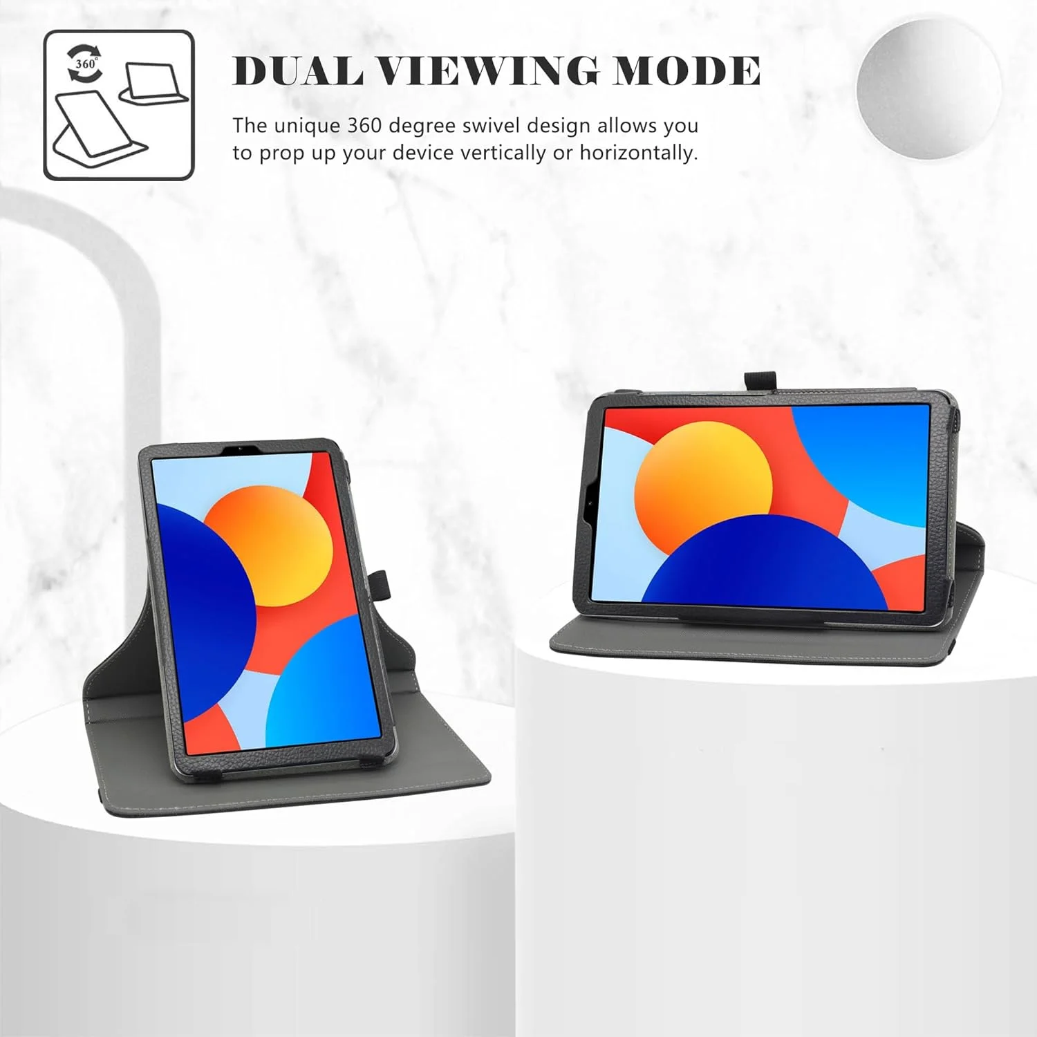 کیف چرخشی LiuShan برای تبلت شیائومی Redmi Pad SE، کیف چرمی PU با قابلیت استند برای تبلت شیائومی Redmi Pad SE سایز 8.7 اینچ، مشکی کیف چرخشی LiuShan برای تبلت شیائومی Redmi Pad SE، کیف چرمی PU با قابلیت استند برای تبلت شیائومی Redmi Pad SE سایز 8.7 اینچ، مشکی