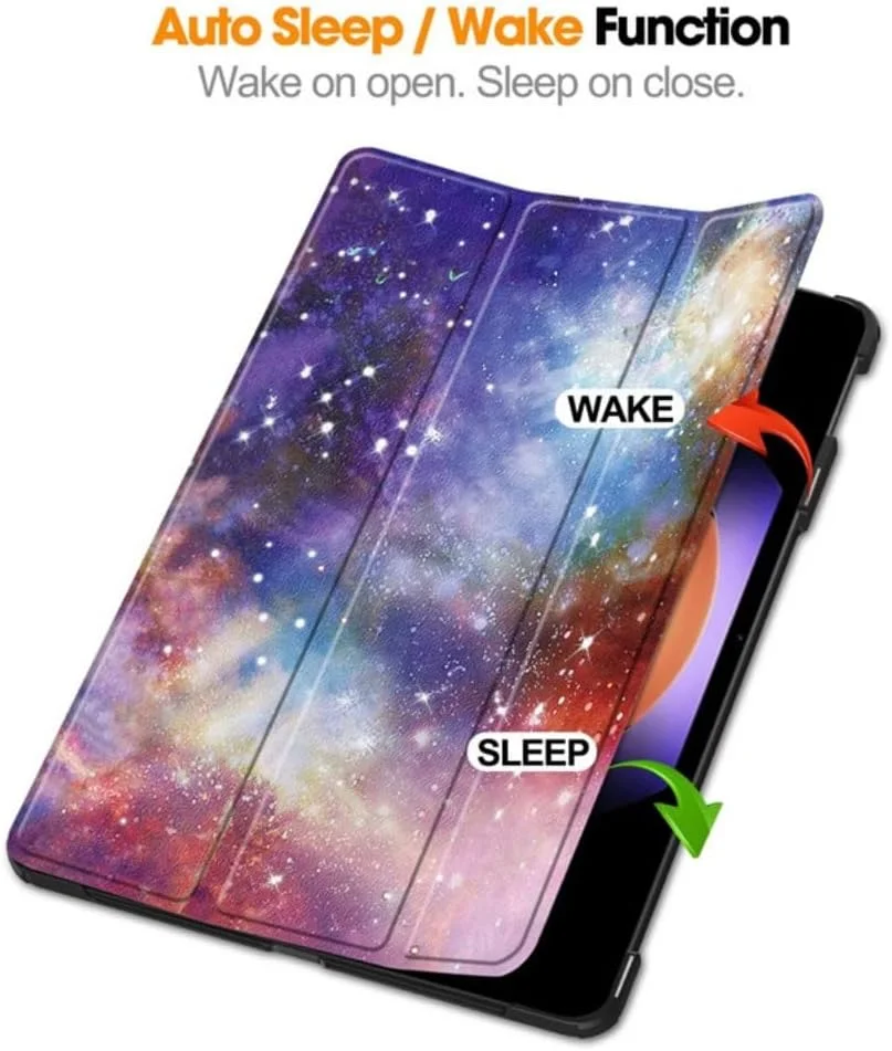 Gruattreay Tablet Case Compatible with Xiaomi Pad 6S Pro 12.4 Inch, PU Leather Protective Case with Smart Hibernation Function and Stand for Mi Pad 6S Pro (Black)