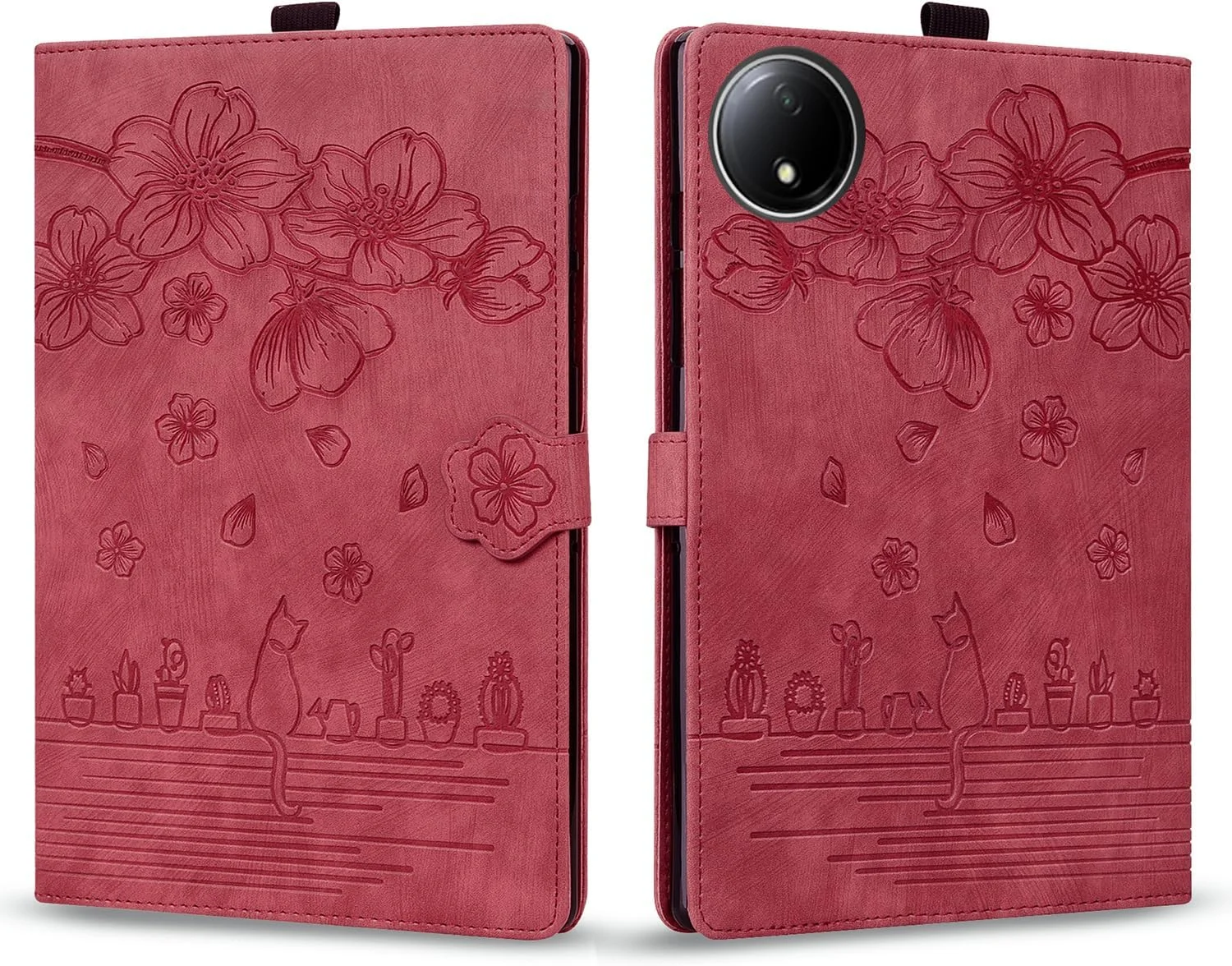 کیف تبلت SLLMYYX سازگار با شیائومی Redmi Pad SE 8.7 اینچ (نسخه 2024)، طرح گربه شکوفه گیلاس، جلد هوشمند چرمی PU با قابلیت استند (قرمز) کیف تبلت SLLMYYX سازگار با شیائومی Redmi Pad SE 8.7 اینچ (نسخه 2024)، طرح گربه شکوفه گیلاس، جلد هوشمند چرمی PU با قابلیت استند (قرمز)