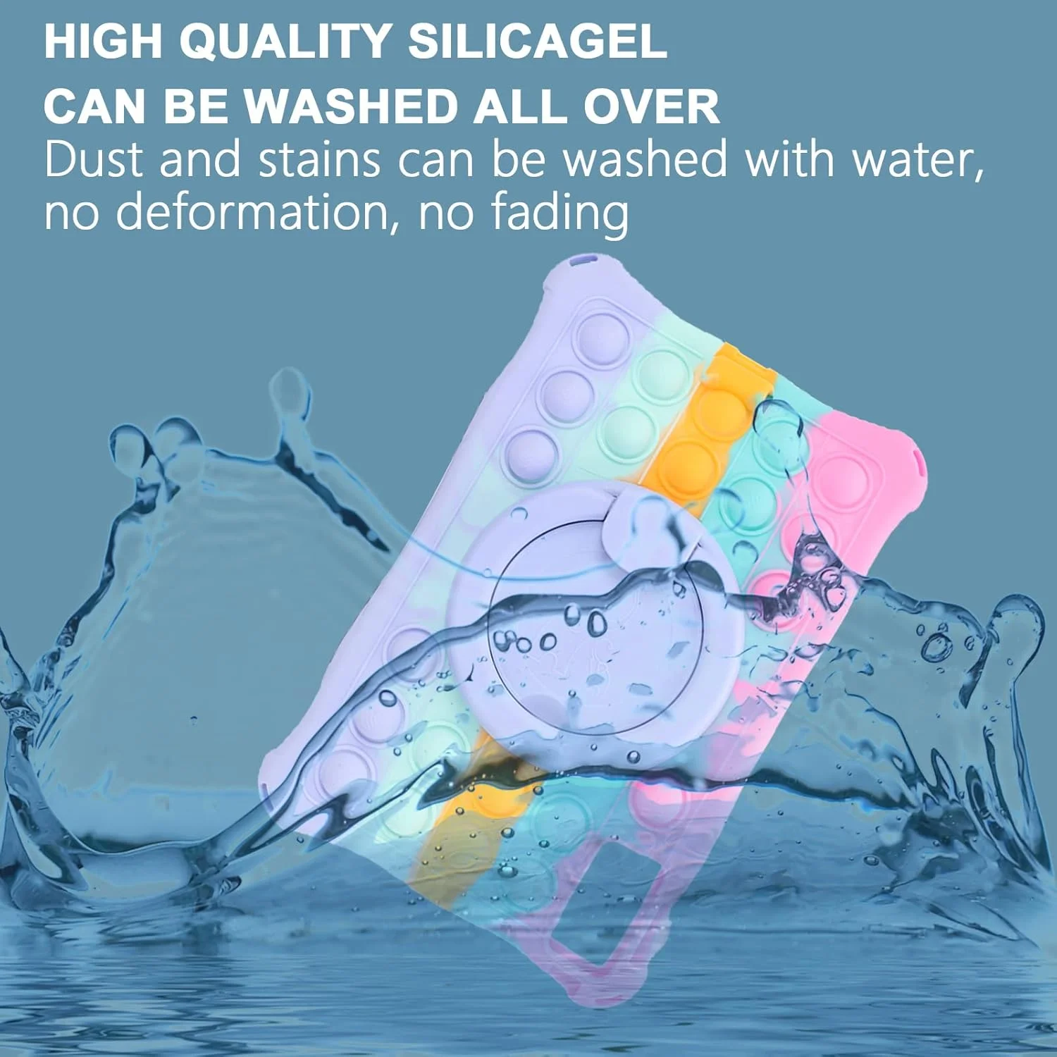 کیف محافظ تبلت ESSTORE سازگار با شیائومی Redmi Pad 10.61 اینچ 2022، دارای دسته چرخشی، پایه تاشو، پوشش سیلیکونی ضد ضربه با بند شانه و جای قلم، بنفش کیف محافظ تبلت ESSTORE سازگار با شیائومی Redmi Pad 10.61 اینچ 2022، دارای دسته چرخشی، پایه تاشو، پوشش سیلیکونی ضد ضربه با بند شانه و جای قلم، بنفش