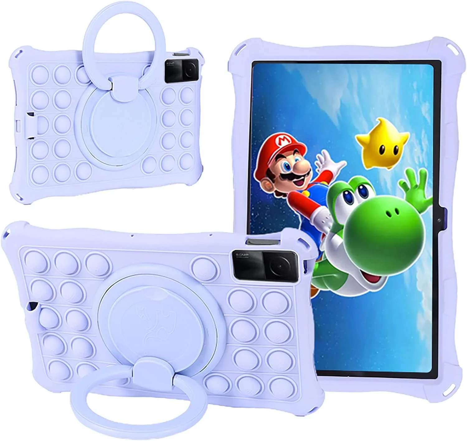 کیف محافظ تبلت ESSTORE سازگار با شیائومی Redmi Pad 10.61 اینچ 2022، دارای دسته چرخشی، پایه تاشو، پوشش سیلیکونی ضد ضربه با بند شانه و جای قلم، بنفش کیف محافظ تبلت ESSTORE سازگار با شیائومی Redmi Pad 10.61 اینچ 2022، دارای دسته چرخشی، پایه تاشو، پوشش سیلیکونی ضد ضربه با بند شانه و جای قلم، بنفش