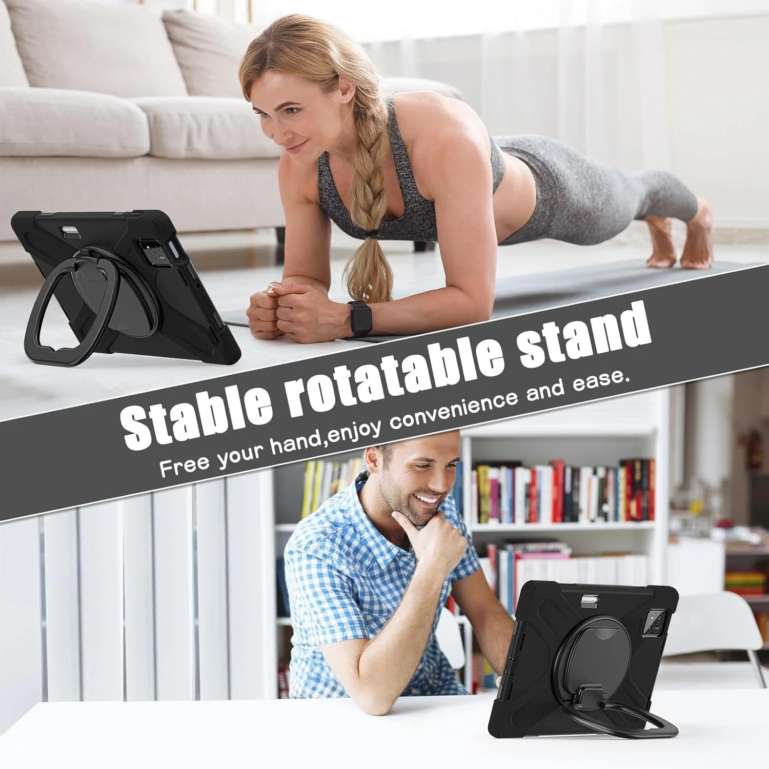 کاور تبلت سازگار با شیائومی می پد 7 / می پد 7 پرو 11.2 اینچ 2024، کاور ضد ضربه TPU سنگین، پایه چند منظوره چرخان 360 درجه + بند شانه ای، کاور مقاوم تبلت مناسب منزل کاور تبلت سازگار با شیائومی می پد 7 / می پد 7 پرو 11.2 اینچ 2024، کاور ضد ضربه TPU سنگین، پایه چند منظوره چرخان 360 درجه + بند شانه ای، کاور مقاوم تبلت مناسب منزل