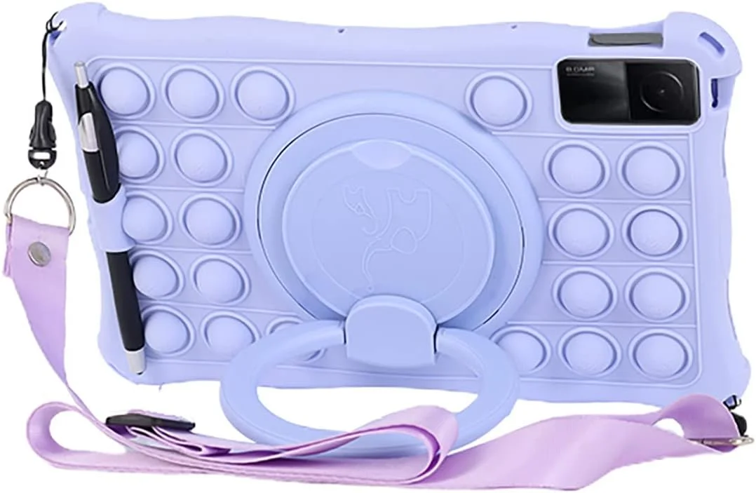 کیف محافظ تبلت ESSTORE سازگار با شیائومی Redmi Pad 10.61 اینچ 2022، دارای دسته چرخشی، پایه تاشو، پوشش سیلیکونی ضد ضربه با بند شانه و جای قلم، بنفش کیف محافظ تبلت ESSTORE سازگار با شیائومی Redmi Pad 10.61 اینچ 2022، دارای دسته چرخشی، پایه تاشو، پوشش سیلیکونی ضد ضربه با بند شانه و جای قلم، بنفش