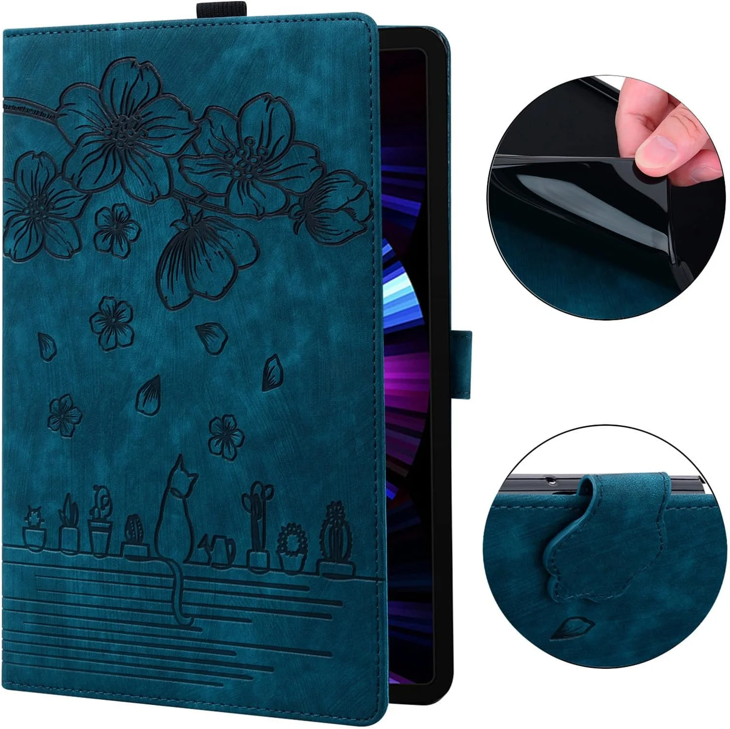 SLLMYYX Tablet Case Compatible with Xiaomi Redmi Pad 10.61 inch 2022 Released, Cherry Blossom Cat PU Leather Folio Stand Smart Cover (Blue) SLLMYYX Tablet Case Compatible with Xiaomi Redmi Pad 10.61 inch 2022 Released, Cherry Blossom Cat PU Leather Folio Stand Smart Cover (Blue)