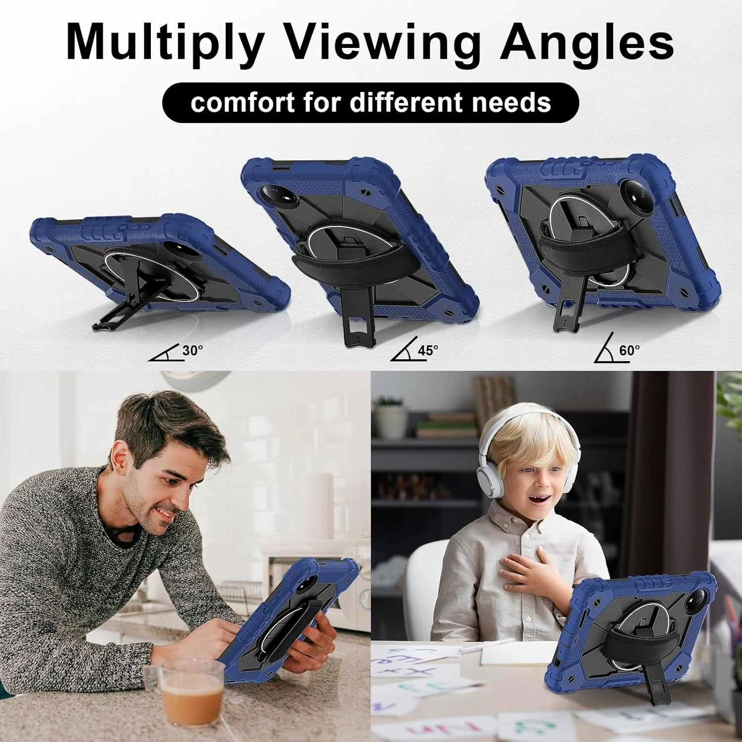 کیف تبلت مسافرتی سازگار با شیائومی ردمی پد SE 8.7 اینچی، عرضه شده در سال 2024، کیف تبلت، کیف محافظ کامل ضد ضربه، نگهدارنده چند منظوره با قابلیت چرخش 1 درجه + شولت کیف تبلت مسافرتی سازگار با شیائومی ردمی پد SE 8.7 اینچی، عرضه شده در سال 2024، کیف تبلت، کیف محافظ کامل ضد ضربه، نگهدارنده چند منظوره با قابلیت چرخش 1 درجه + شولت