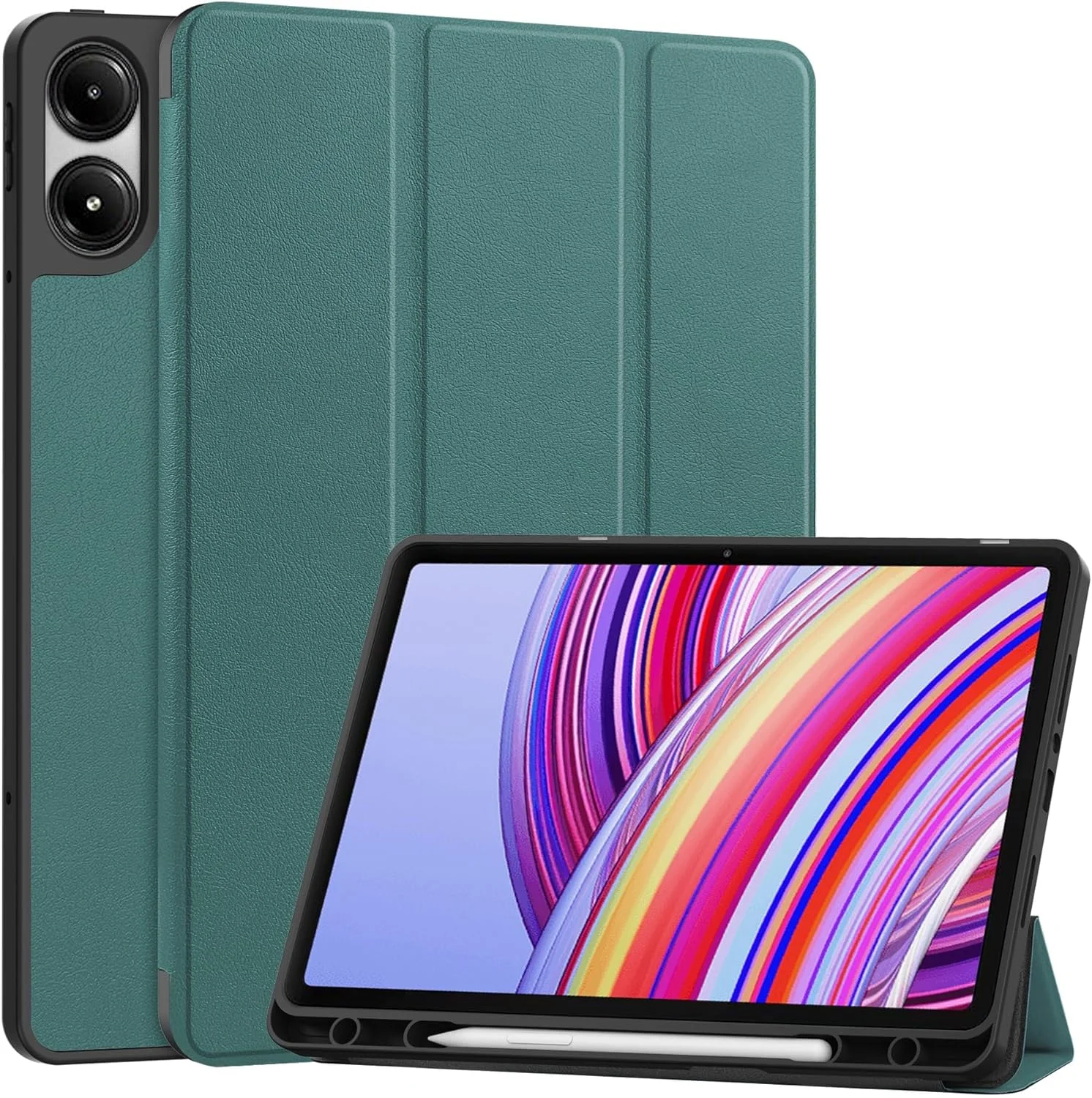 کیف مسافرتی تبلت سازگار با تبلت هوشمند شیائومی Redmi Pad Pro 12.1 اینچ، دارای جای قلم، روکش پشتی تاشو سه قسمتی، پایه باریک، ضد ضربه، C کیف مسافرتی تبلت سازگار با تبلت هوشمند شیائومی Redmi Pad Pro 12.1 اینچ، دارای جای قلم، روکش پشتی تاشو سه قسمتی، پایه باریک، ضد ضربه، C