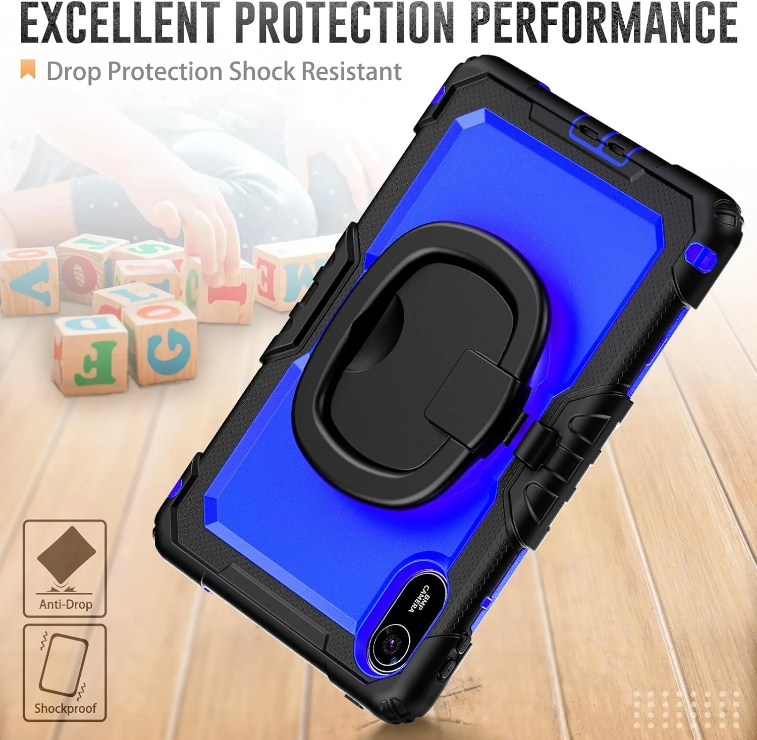 Travel with Tablet Case for Xiaomi Redmi Pad 2 11 Inch 2025 with Screen Protector, Rugged Protective Case with Rotating Handle and Silicone for (Navy Blue PC) Travel with Tablet Case for Xiaomi Redmi Pad 2 11 Inch 2025 with Screen Protector, Rugged Protective Case with Rotating Handle and Silicone for (Navy Blue PC)