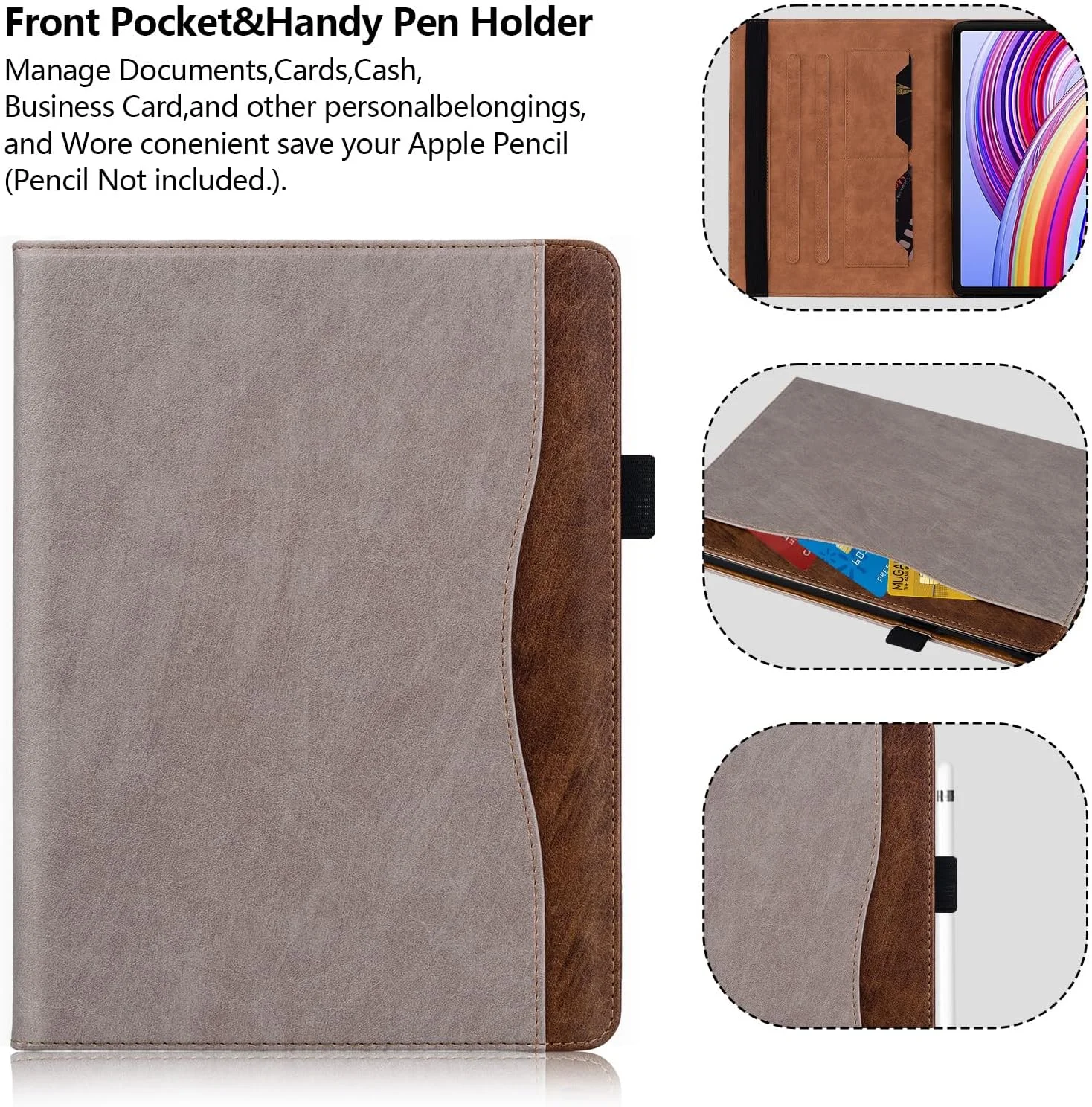 Cicil Tablet Case Compatible with Xiaomi Redmi Pad Pro/Poco Pad 12.1 Inch 2024, Protective PU Leather Case with Stand and Card Slot for Tablet Cover, Kaqi Cicil Tablet Case Compatible with Xiaomi Redmi Pad Pro/Poco Pad 12.1 Inch 2024, Protective PU Leather Case with Stand and Card Slot for Tablet Cover, Kaqi