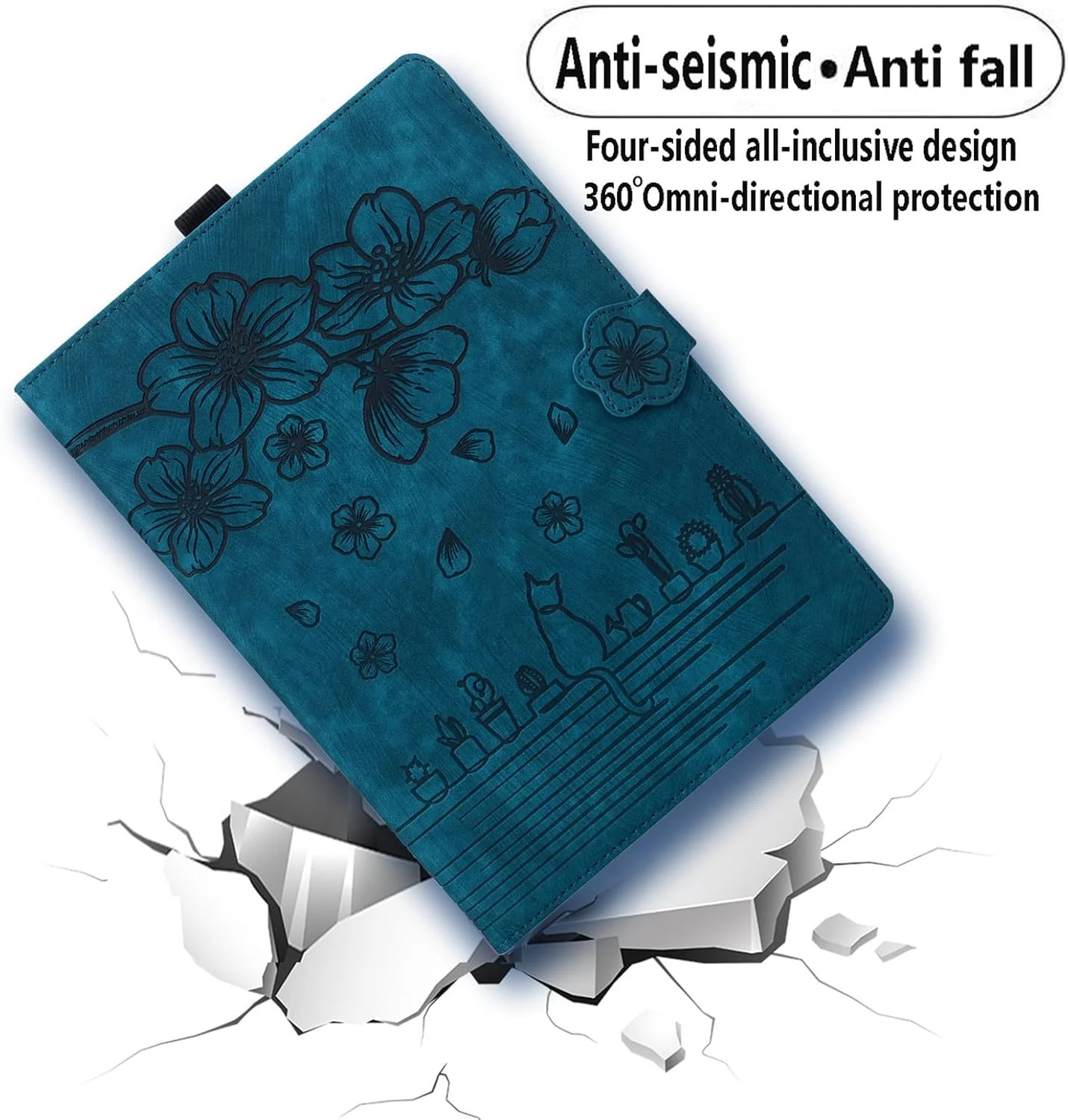 SLLMYYX Tablet Case Compatible with Xiaomi Redmi Pad 10.61 inch 2022 Released, Cherry Blossom Cat PU Leather Folio Stand Smart Cover (Blue) SLLMYYX Tablet Case Compatible with Xiaomi Redmi Pad 10.61 inch 2022 Released, Cherry Blossom Cat PU Leather Folio Stand Smart Cover (Blue)