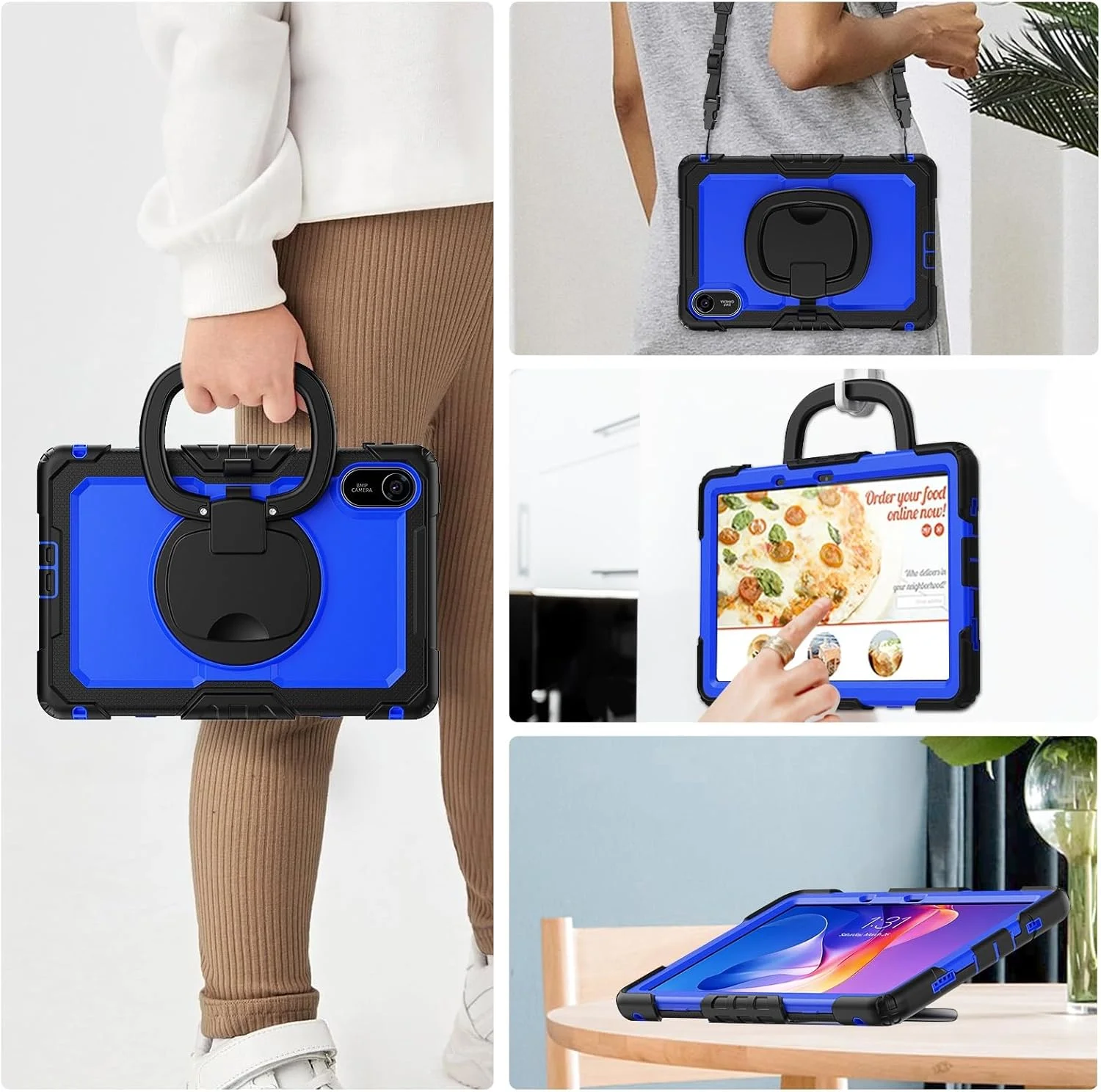Travel with Tablet Case for Xiaomi Redmi Pad 2 11 Inch 2025 with Screen Protector, Rugged Protective Case with Rotating Handle and Silicone for (Navy Blue PC) Travel with Tablet Case for Xiaomi Redmi Pad 2 11 Inch 2025 with Screen Protector, Rugged Protective Case with Rotating Handle and Silicone for (Navy Blue PC)