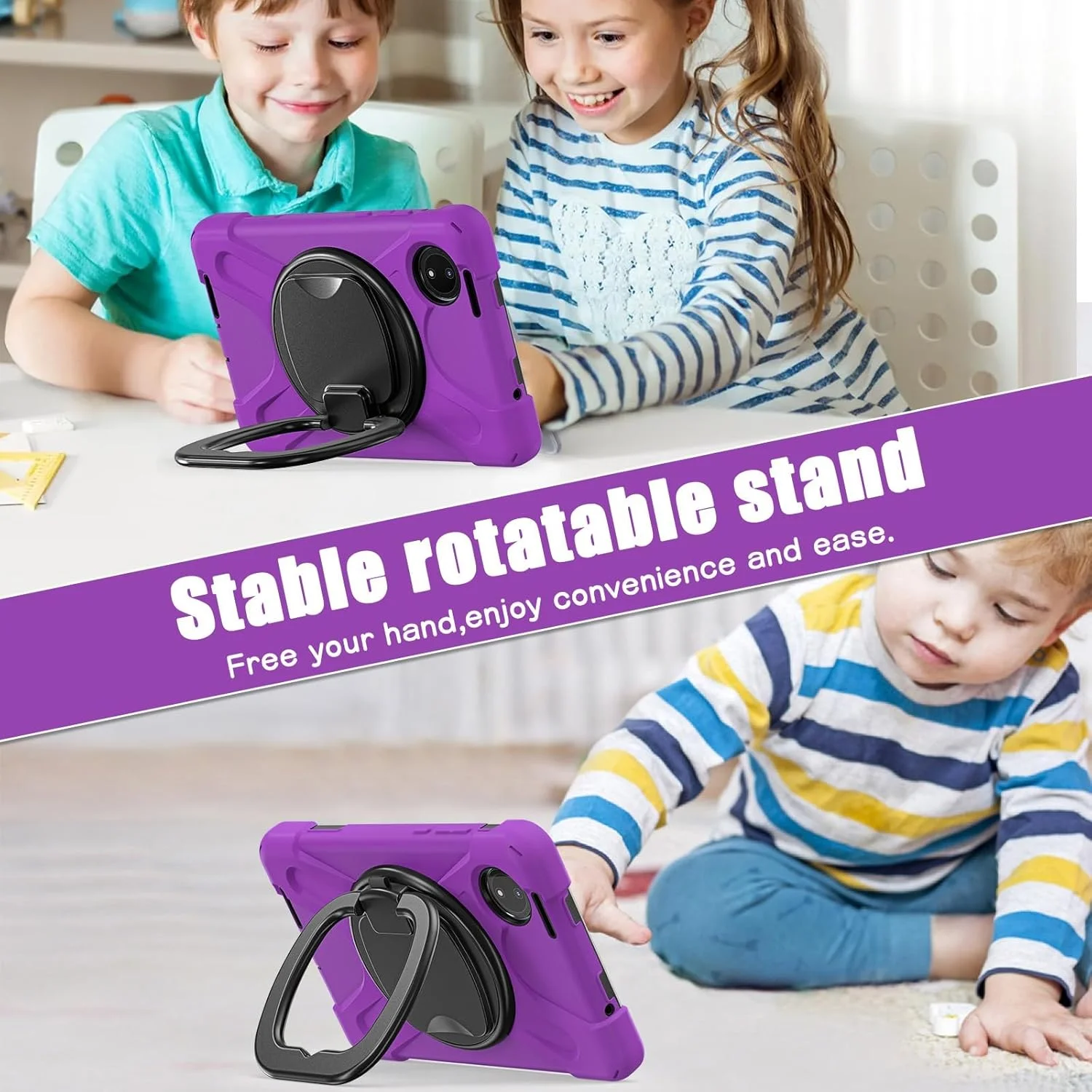 کیف تبلت مناسب برای تبلت شیائومی Redmi Pad SE 8.7 اینچ 2024، کاور بادوام و ضد ضربه با پایه چرخان 360 درجه و بند شانه کیف تبلت مناسب برای تبلت شیائومی Redmi Pad SE 8.7 اینچ 2024، کاور بادوام و ضد ضربه با پایه چرخان 360 درجه و بند شانه