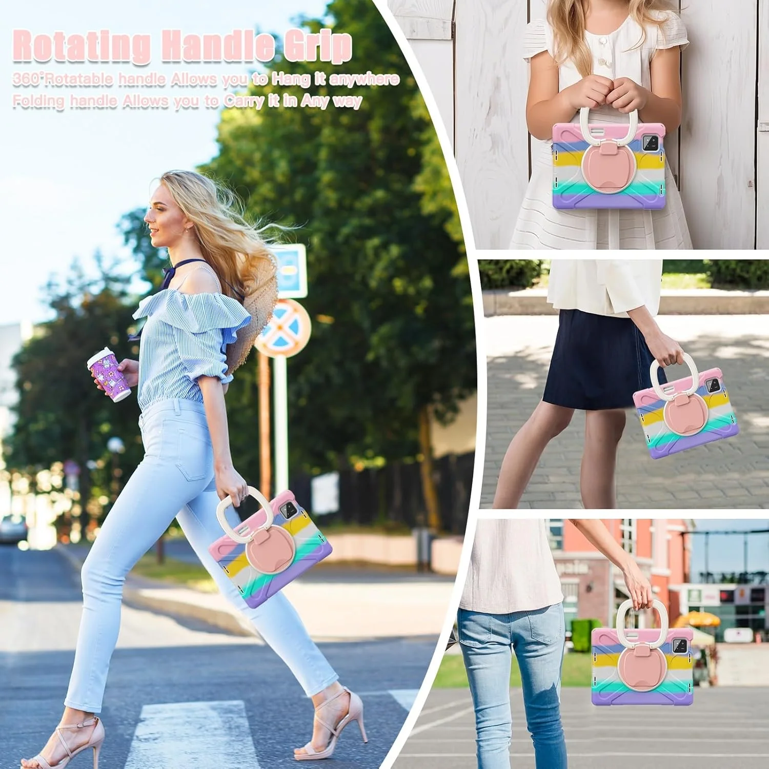 کیف مسافرتی تبلت سازگار با شیائومی Mi Pad 7/Mi Pad 7 Pro 11.2 اینچی (2024)، کیف TPU مقاوم در برابر ضربه برای کودکان، پایه چند منظوره چرخان 360 درجه و بند شانه. محافظت کیف مسافرتی تبلت سازگار با شیائومی Mi Pad 7/Mi Pad 7 Pro 11.2 اینچی (2024)، کیف TPU مقاوم در برابر ضربه برای کودکان، پایه چند منظوره چرخان 360 درجه و بند شانه. محافظت