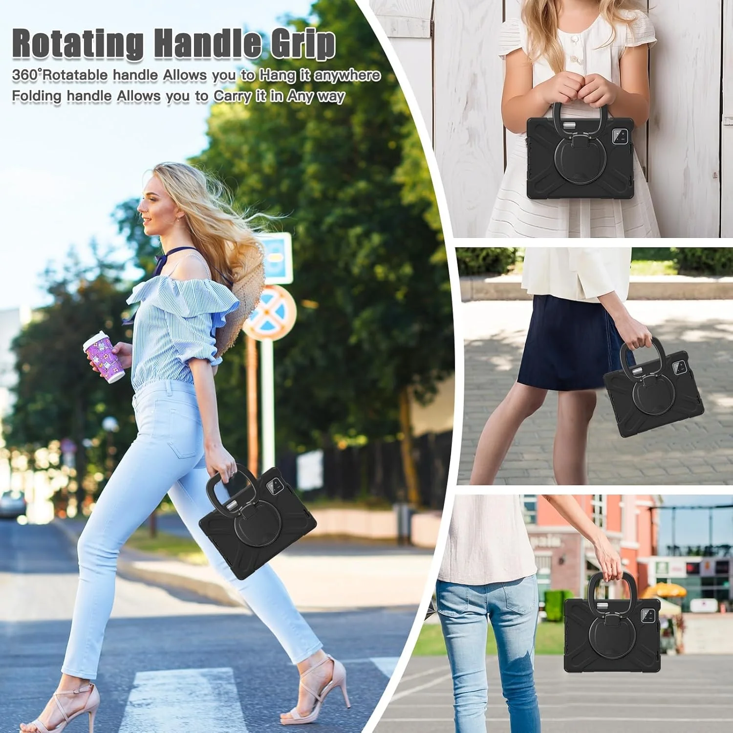 کاور تبلت سازگار با شیائومی Mi Pad 7/Mi Pad 7 Pro 11.2 اینچ 2024، کاور ضد ضربه TPU سنگین مناسب کودکان، دارای پایه چند منظوره چرخان 360 درجه + بند شانه ای، کاور مقاوم تبلت مناسب منزل کاور تبلت سازگار با شیائومی Mi Pad 7/Mi Pad 7 Pro 11.2 اینچ 2024، کاور ضد ضربه TPU سنگین مناسب کودکان، دارای پایه چند منظوره چرخان 360 درجه + بند شانه ای، کاور مقاوم تبلت مناسب منزل