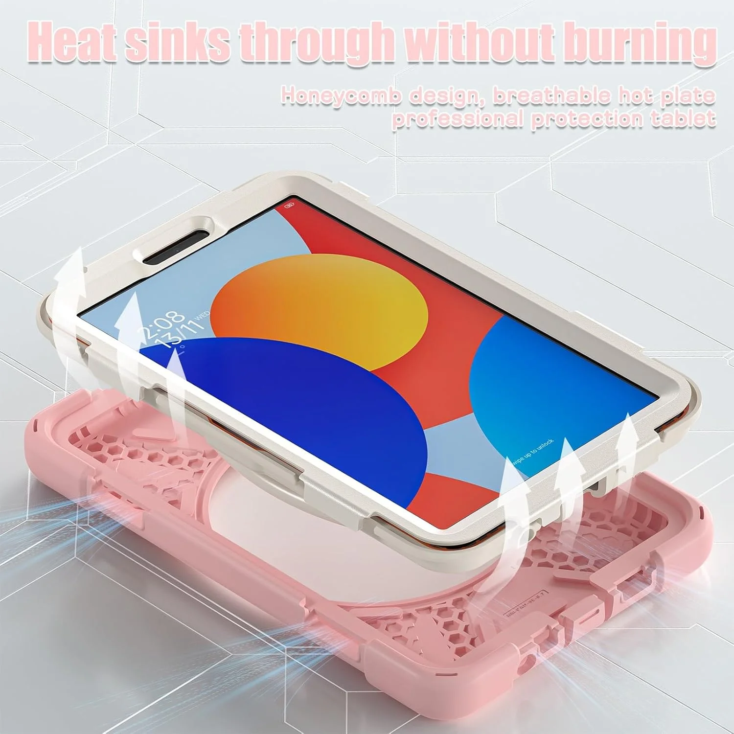 کاور تبلت سازگار با شیائومی Redmi Pad SE 8.7 اینچ (عرضه شده در سال 2024)، کاور ضد ضربه TPU سنگین، کاور مقاوم با پایه چرخشی 360 درجه چند منظوره + بند شانه مناسب برای تبلت در خانه کاور تبلت سازگار با شیائومی Redmi Pad SE 8.7 اینچ (عرضه شده در سال 2024)، کاور ضد ضربه TPU سنگین، کاور مقاوم با پایه چرخشی 360 درجه چند منظوره + بند شانه مناسب برای تبلت در خانه