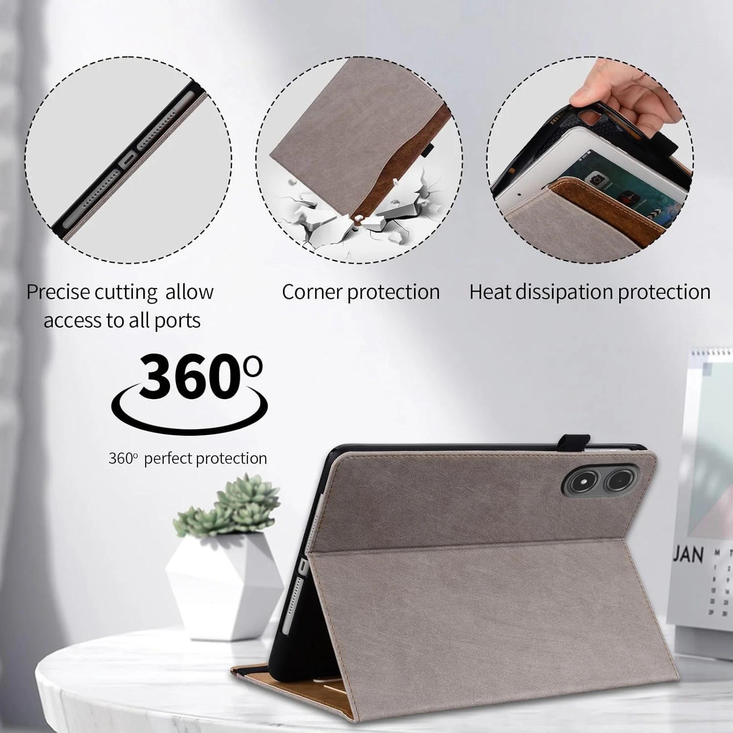 کاور تبلت Cicil سازگار با شیائومی Redmi Pad Pro/Poco Pad 12.1 اینچ 2024، کاور محافظ چرمی PU با استند و جای کارت برای تبلت، Kaqi کاور تبلت Cicil سازگار با شیائومی Redmi Pad Pro/Poco Pad 12.1 اینچ 2024، کاور محافظ چرمی PU با استند و جای کارت برای تبلت، Kaqi